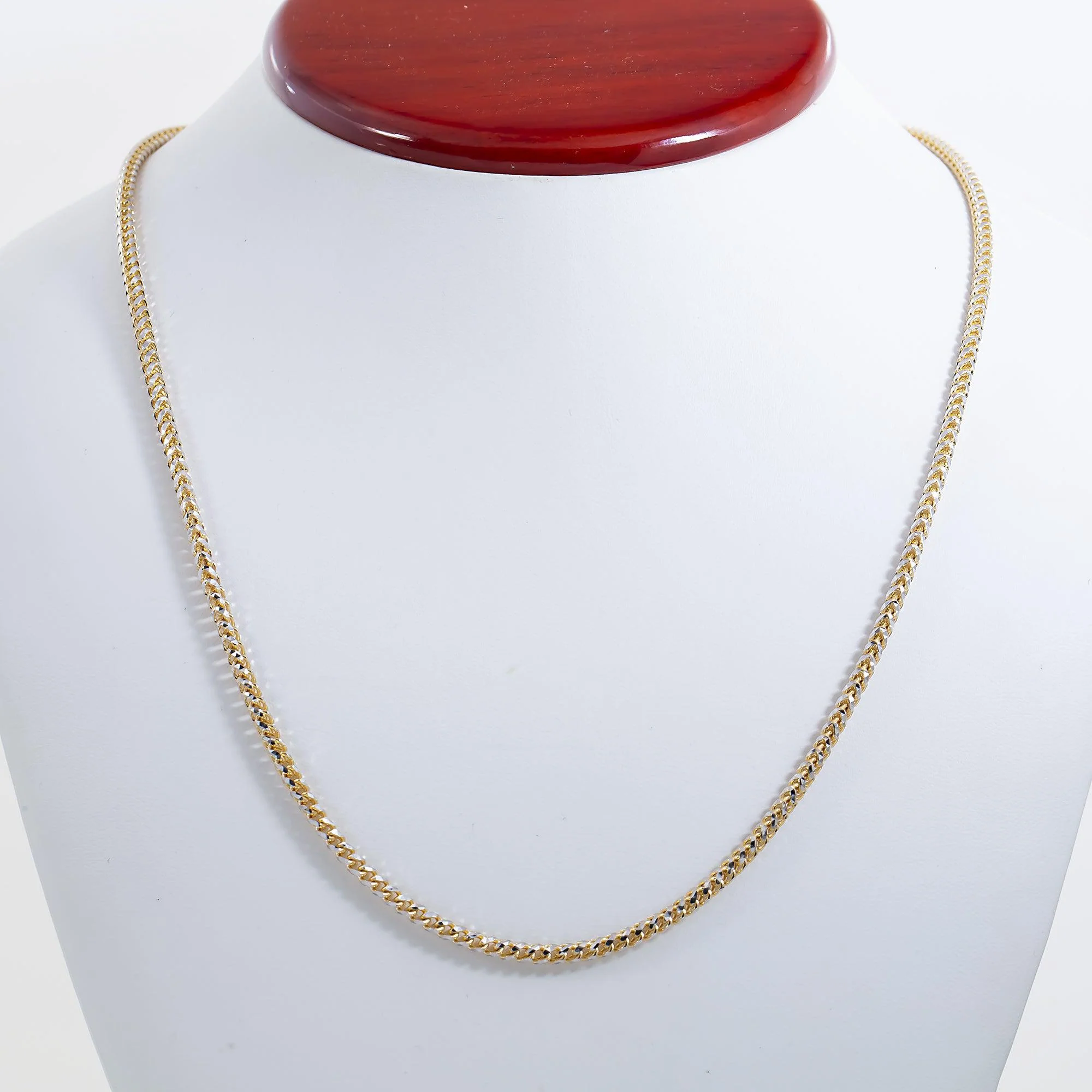 14K GOLD DIAMOND CUT 4MM SOLID CURB CHAIN - Image 3