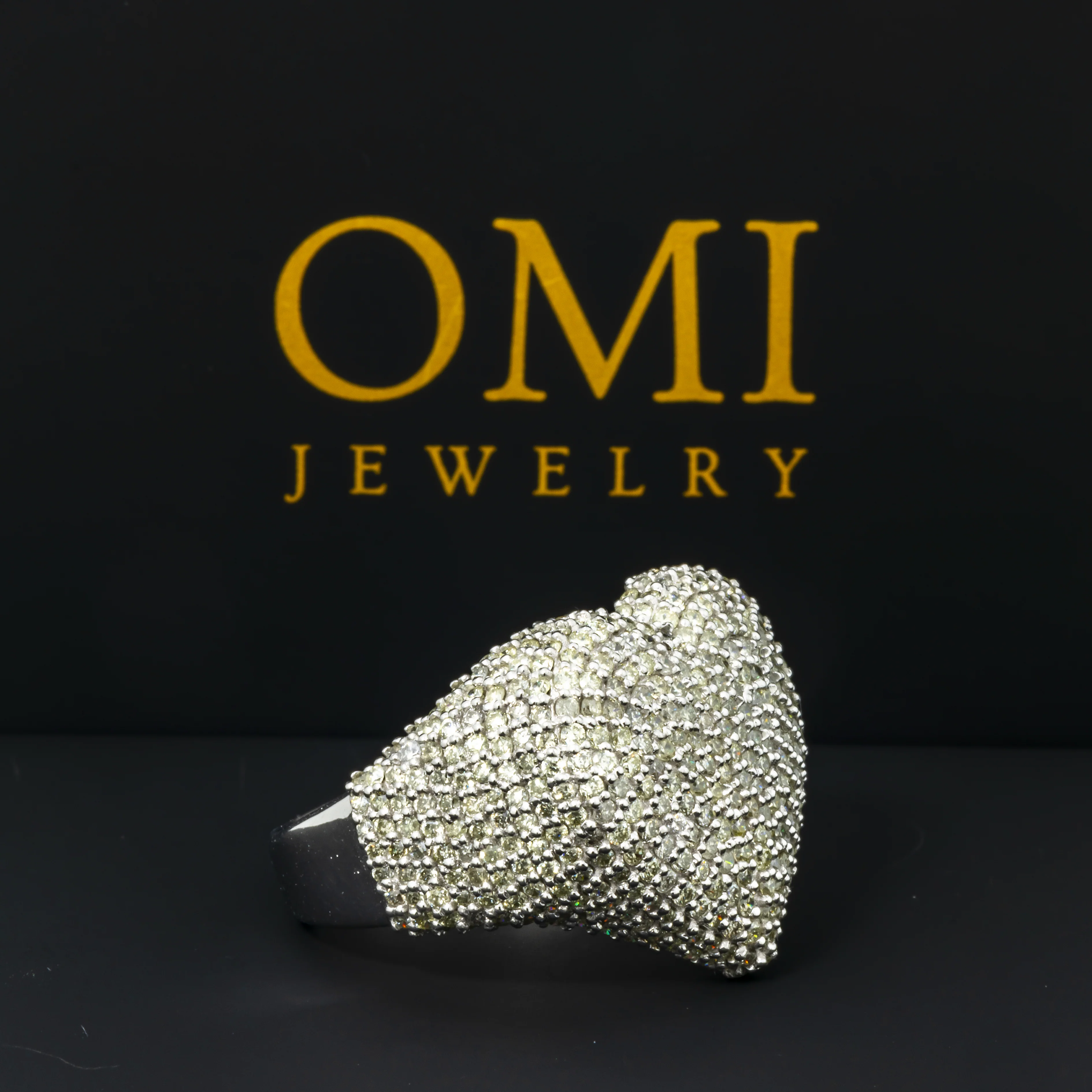 14K GOLD DIAMOND HEART STATEMENT RING 2.85 CT - Image 3