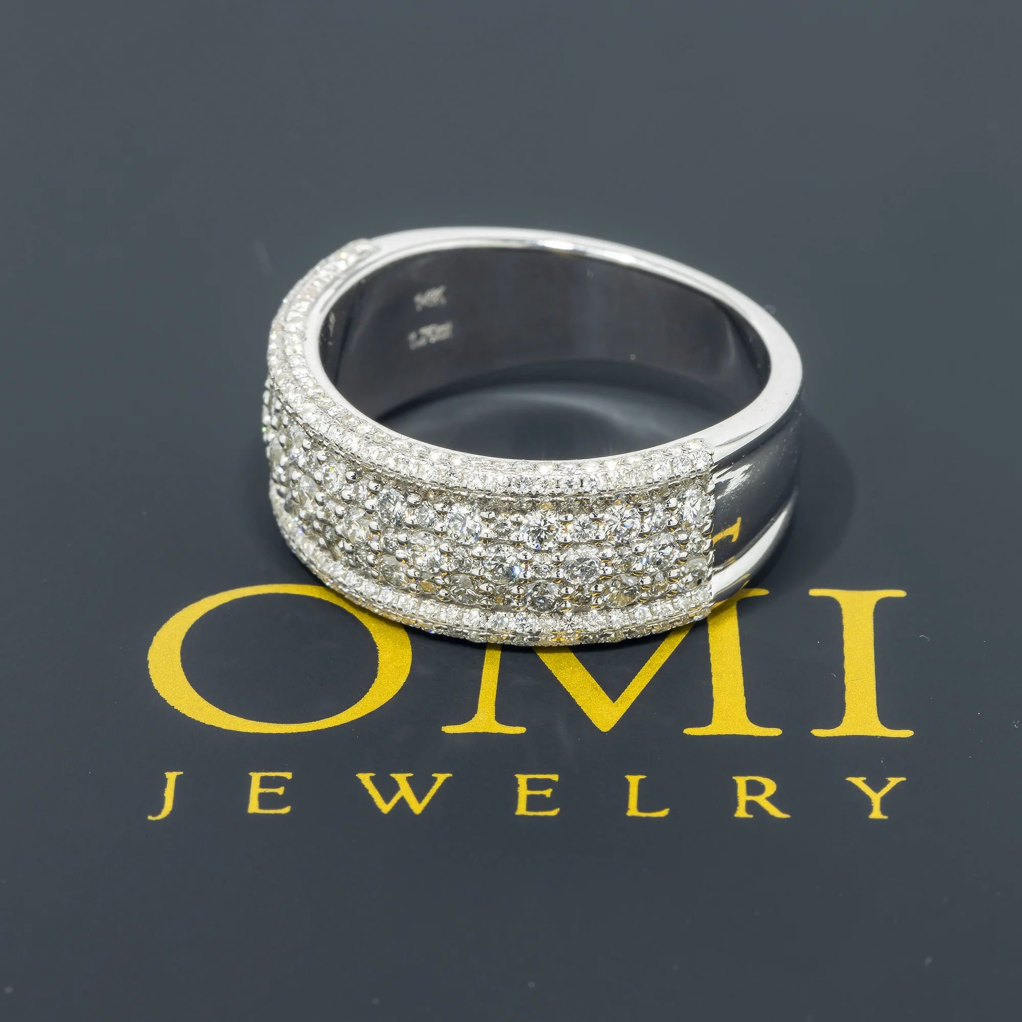 14K GOLD DIAMOND MULTIROW CLUSTER RING 1.58 CT - Image 4