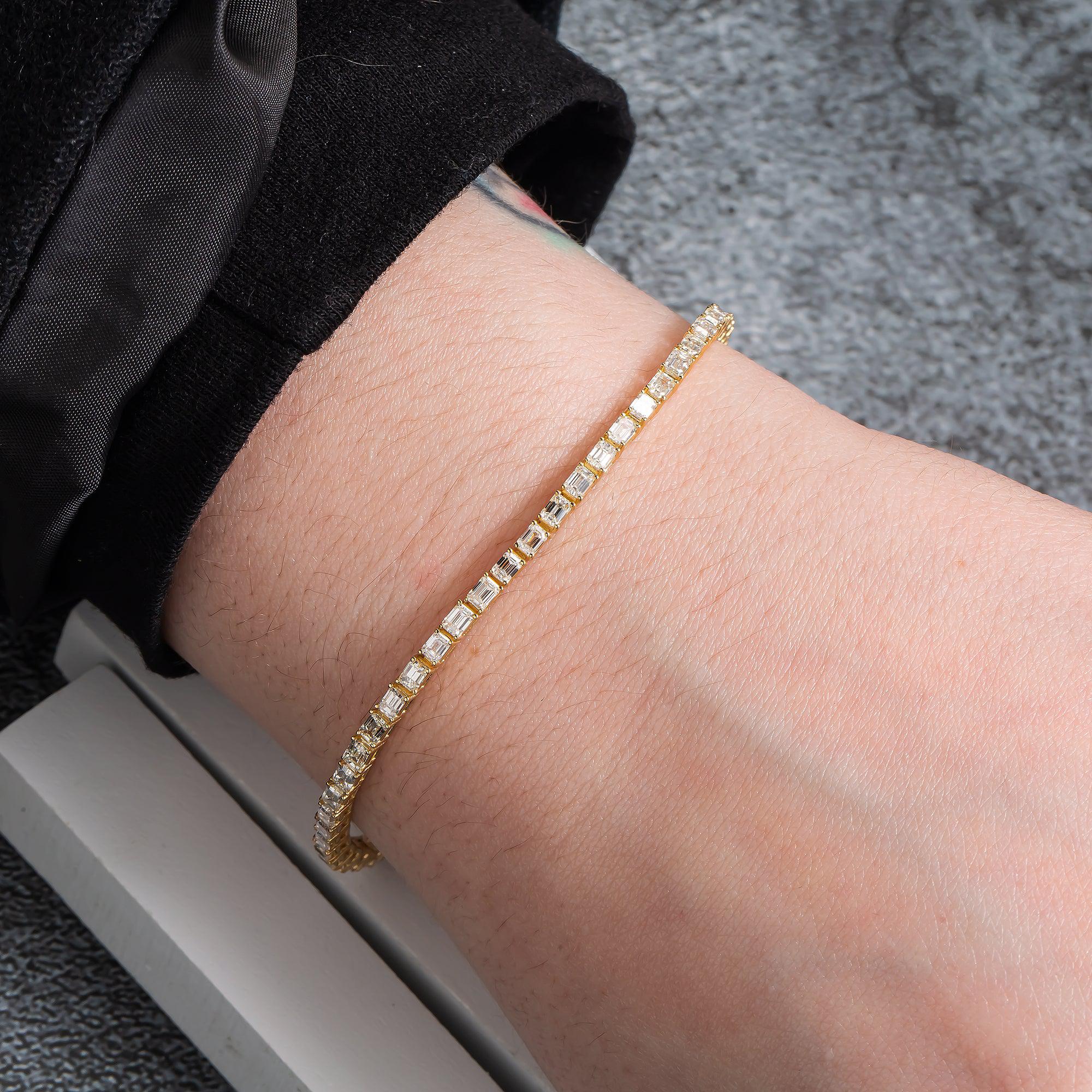 14K GOLD TENNIS BRACELET 4.46 CT DIAMONDS - Image 6