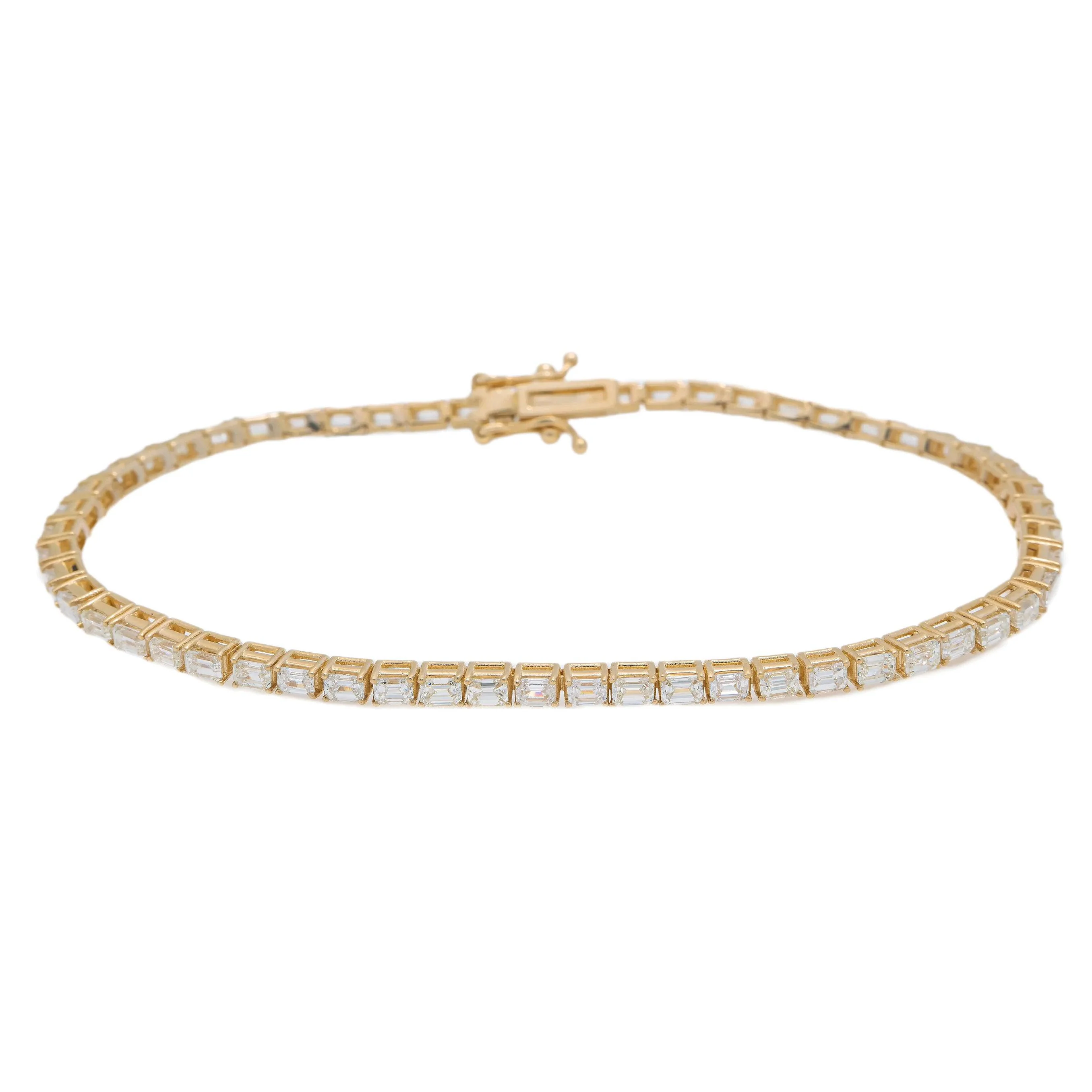 14K GOLD TENNIS BRACELET 4.46 CT DIAMONDS - Image 7