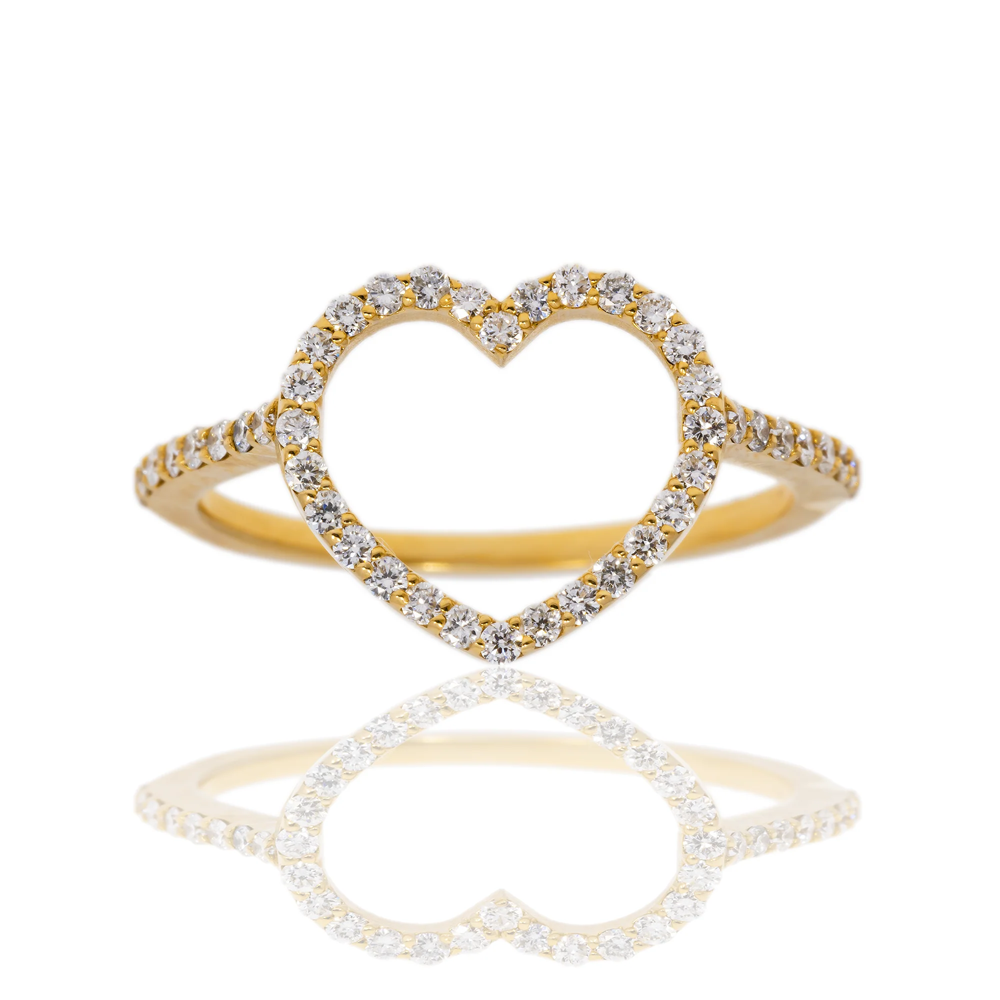 14K GOLD HEART HALO YELLOW DIAMOND CLUSTER BRIDAL SET 1.51 CTW - Image 7