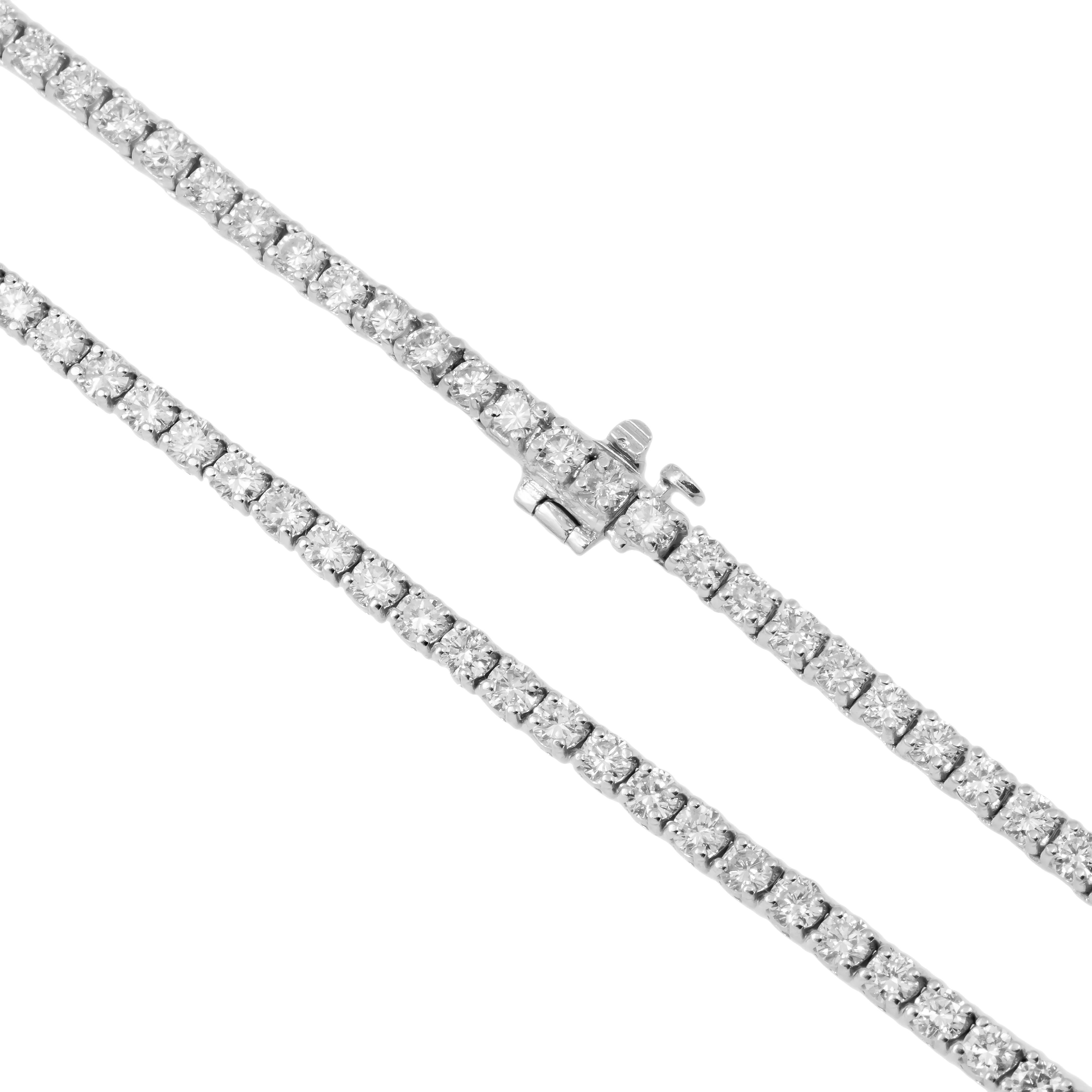 14K GOLD LAB DIAMOND TENNIS CHAIN 12.50 CT - Image 3
