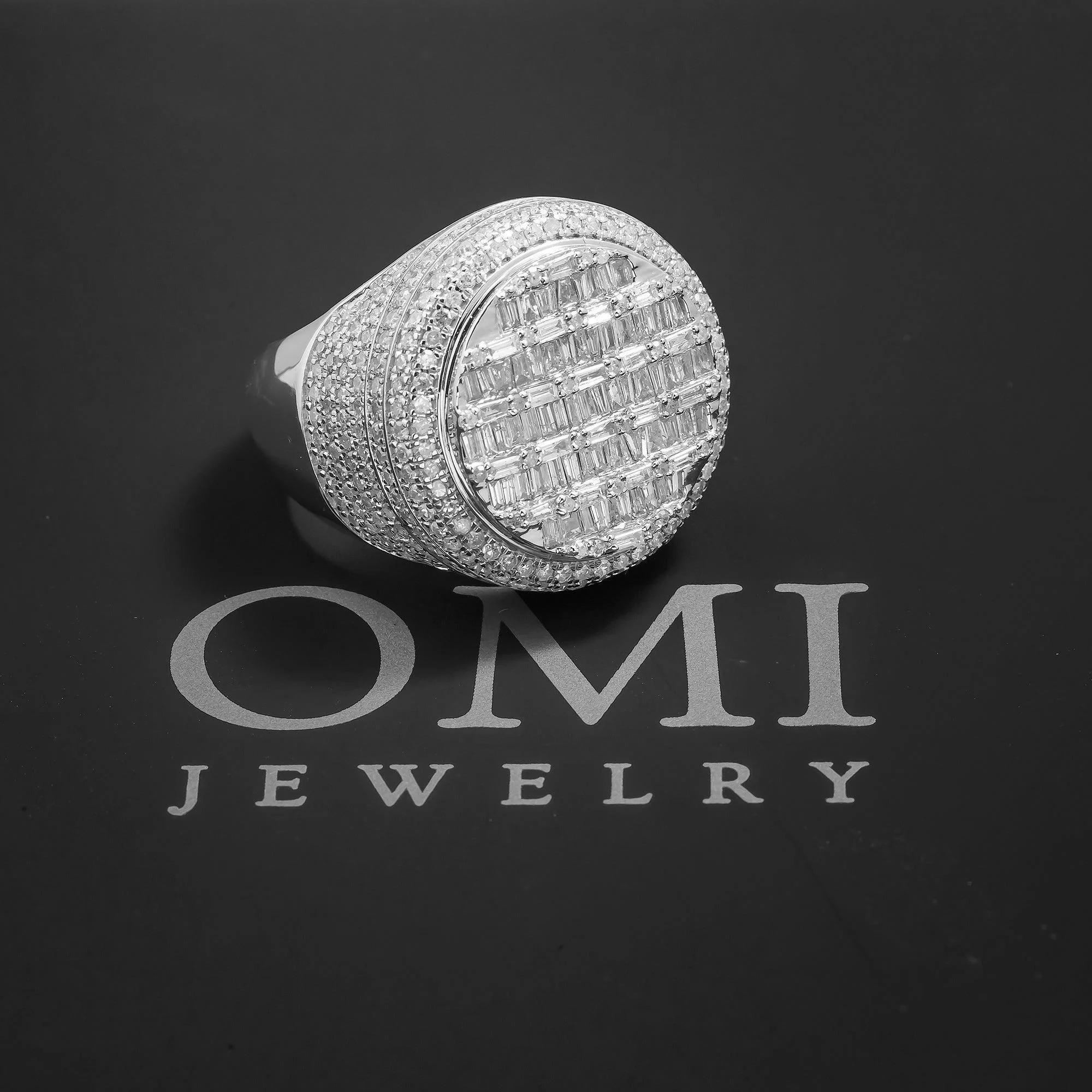 14K GOLD MEN'S BAGUETTE DIAMOND RING 3.75 CT - Image 4
