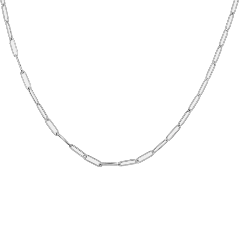 14K GOLD 1MM PAPER CLIP CHAIN