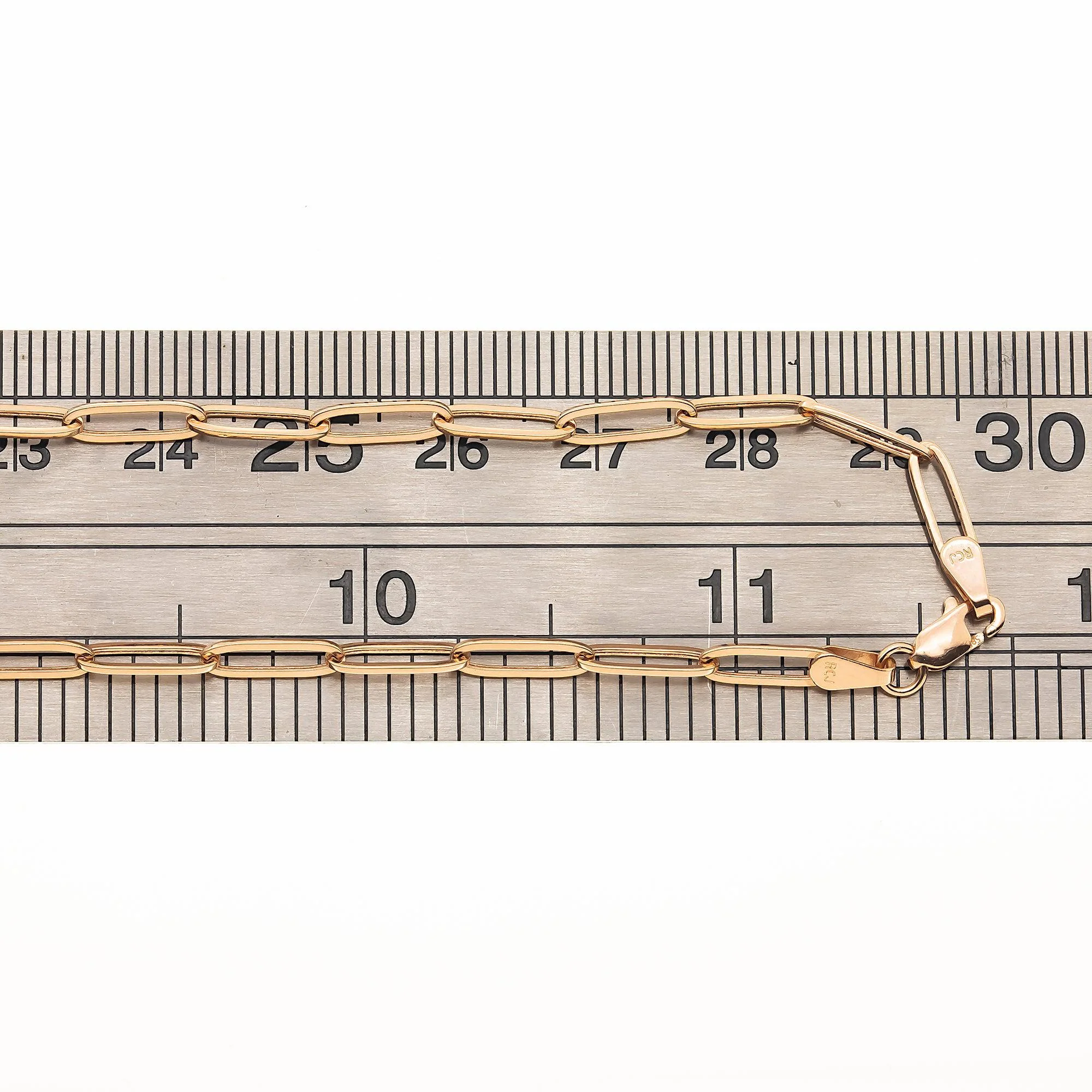 14K GOLD 1MM PAPER CLIP CHAIN - Image 11