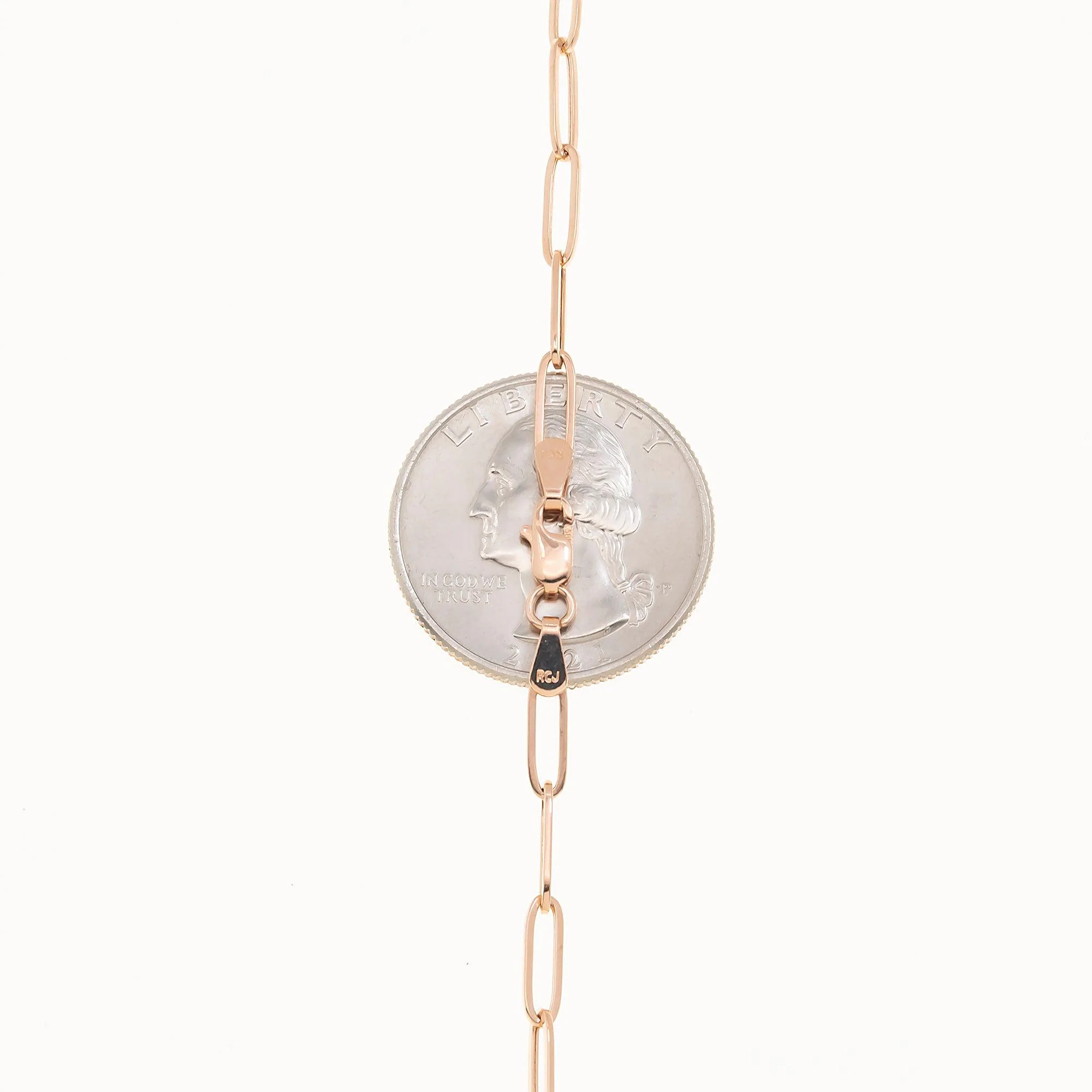 14K GOLD 1MM PAPER CLIP CHAIN - Image 12