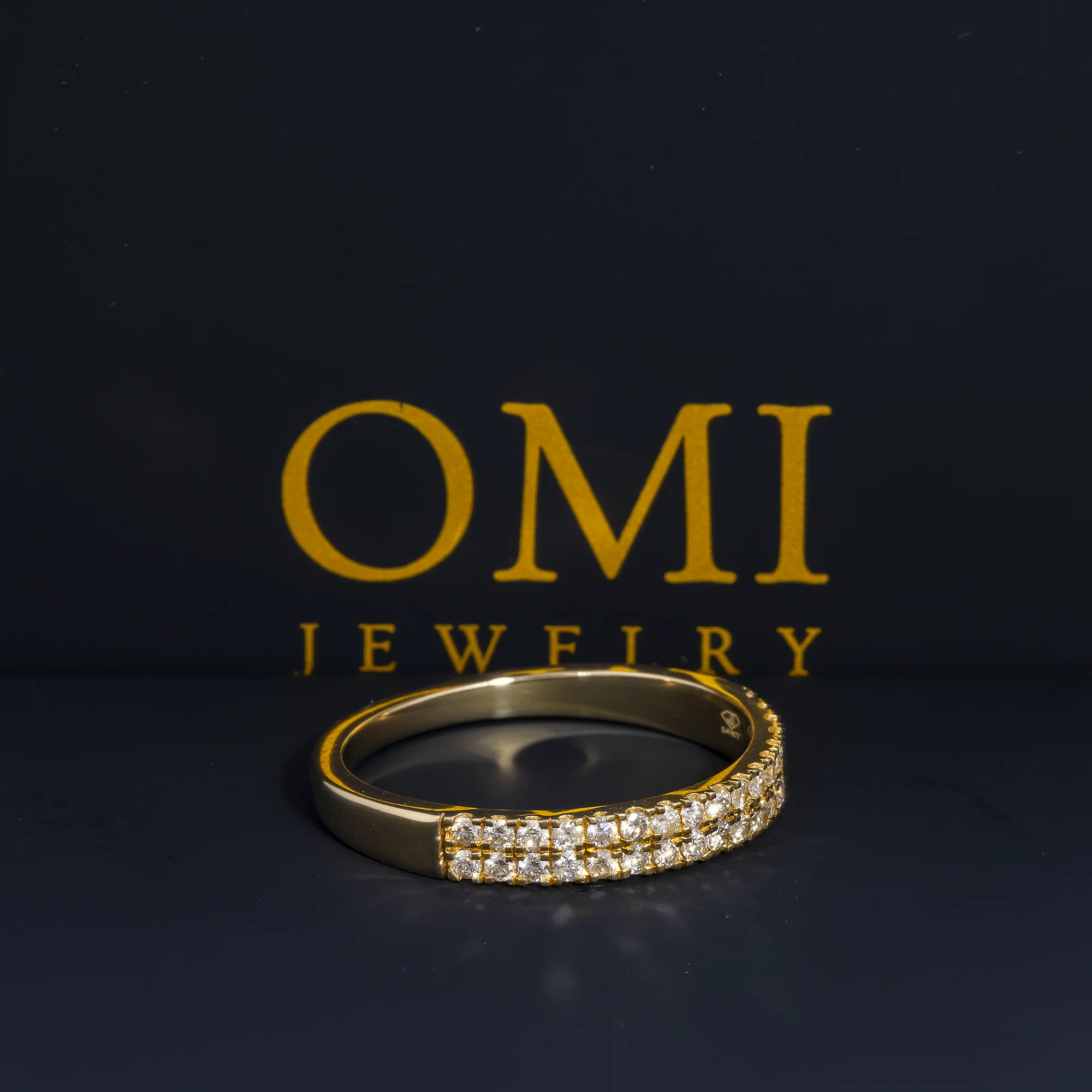 14K GOLD ROUND DIAMOND BAND RING 0.65 CT - Image 4
