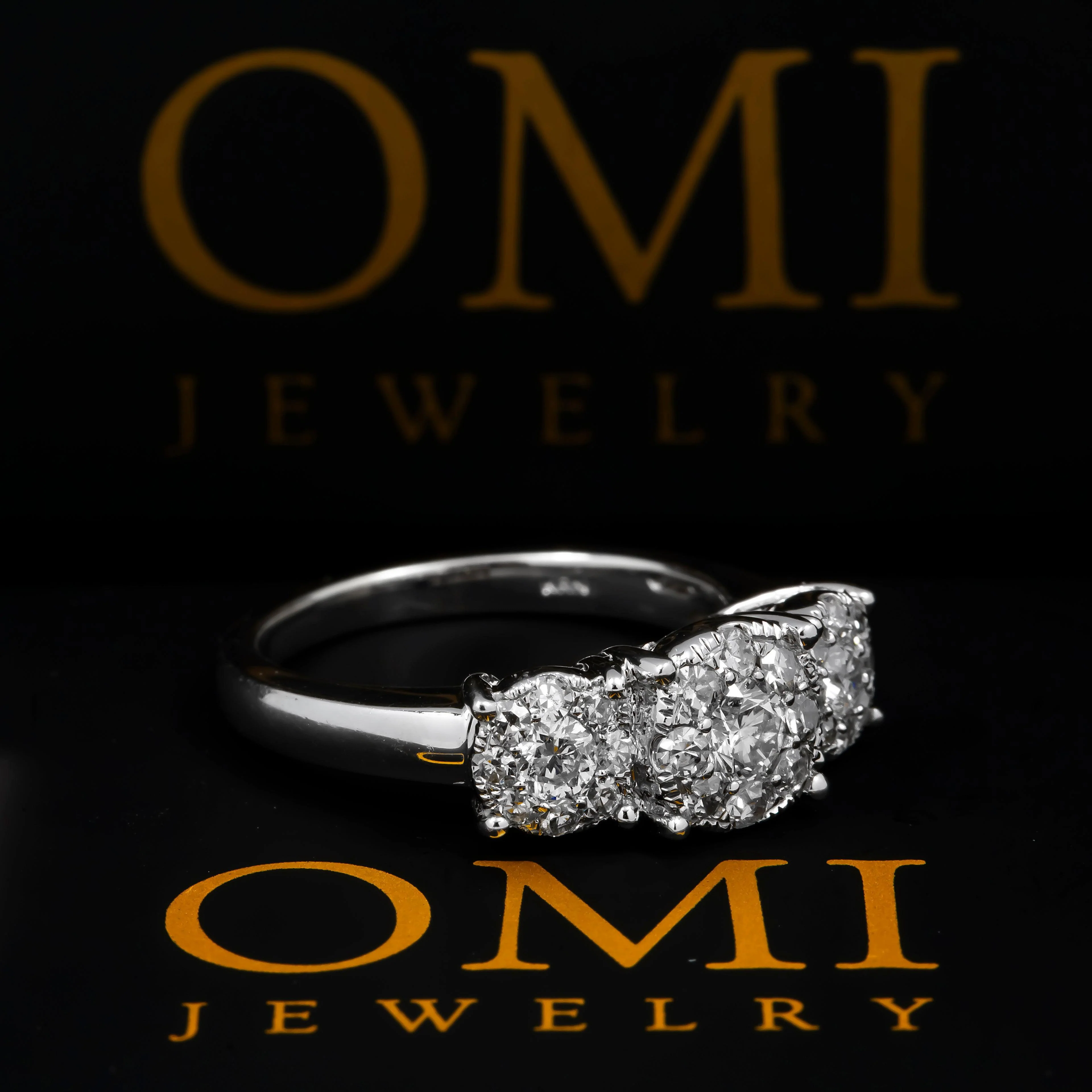 14K GOLD ROUND DIAMOND ENGAGEMENT RING 1.10 CT - Image 3