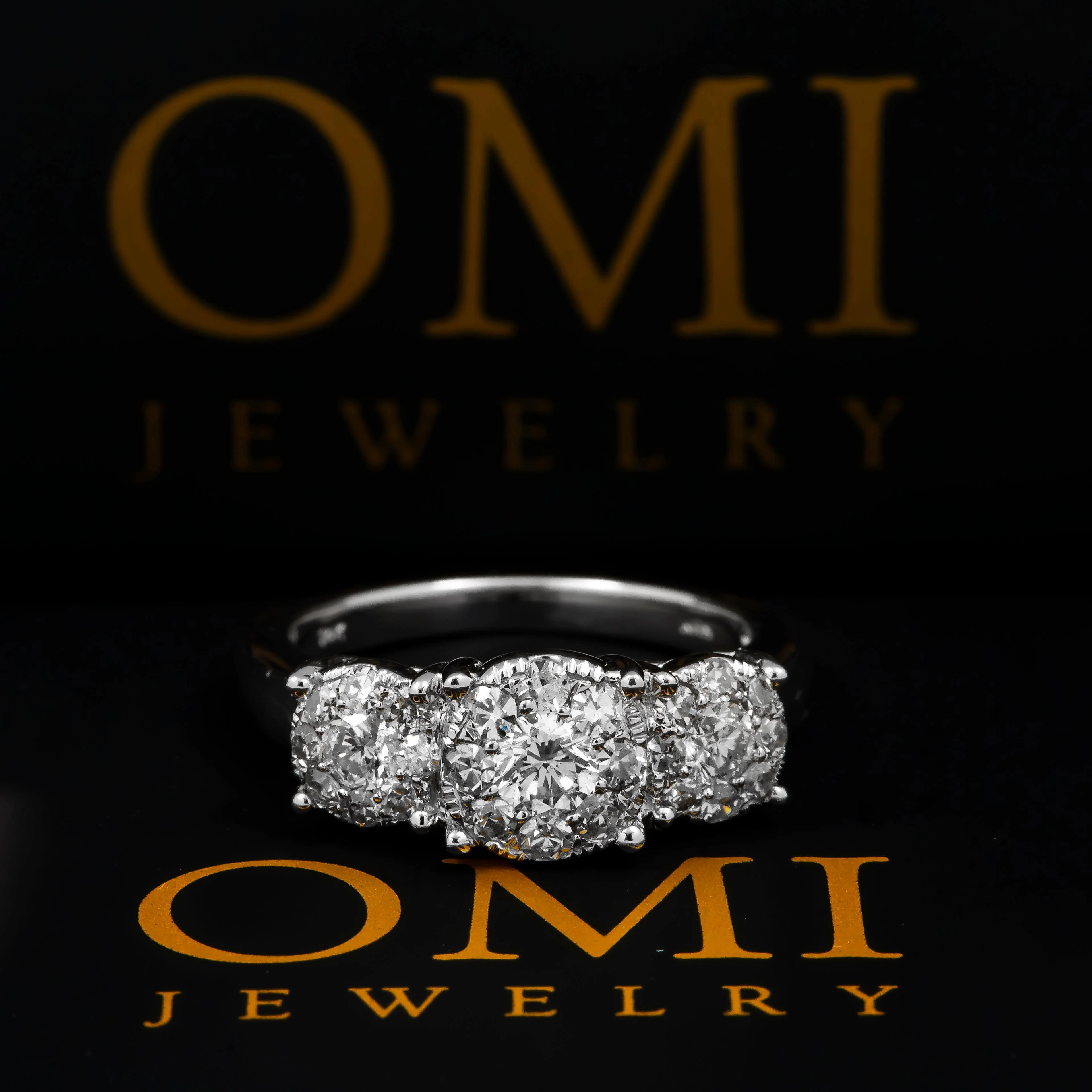 14K GOLD ROUND DIAMOND ENGAGEMENT RING 1.10 CT - Image 4
