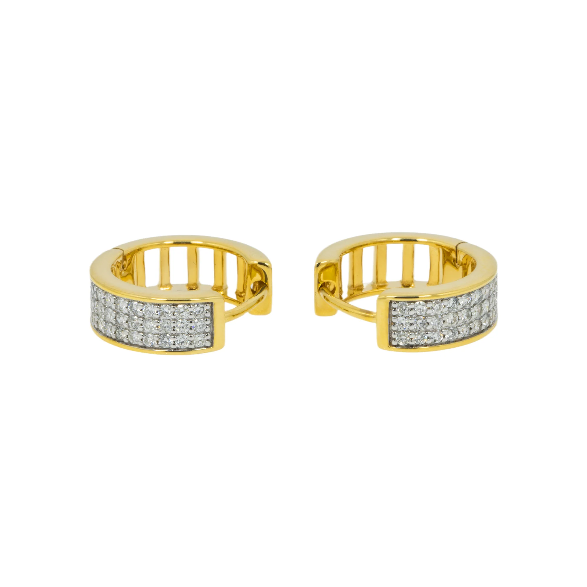 14K GOLD ROUND DIAMOND HUGGIES 0.40 CTW - Image 3