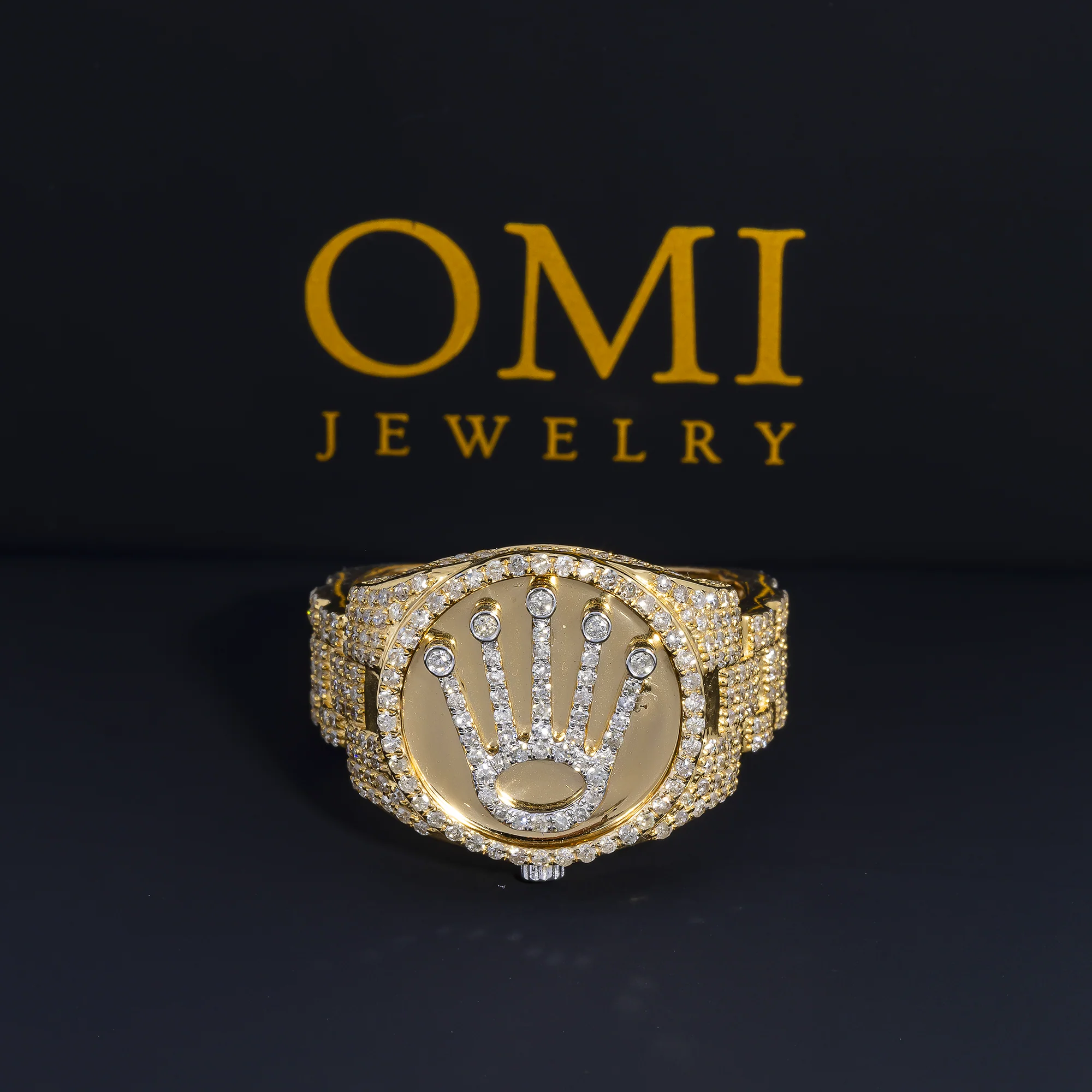 14K GOLD ROUND DIAMOND CROWN RING 1.60 CT - Image 3