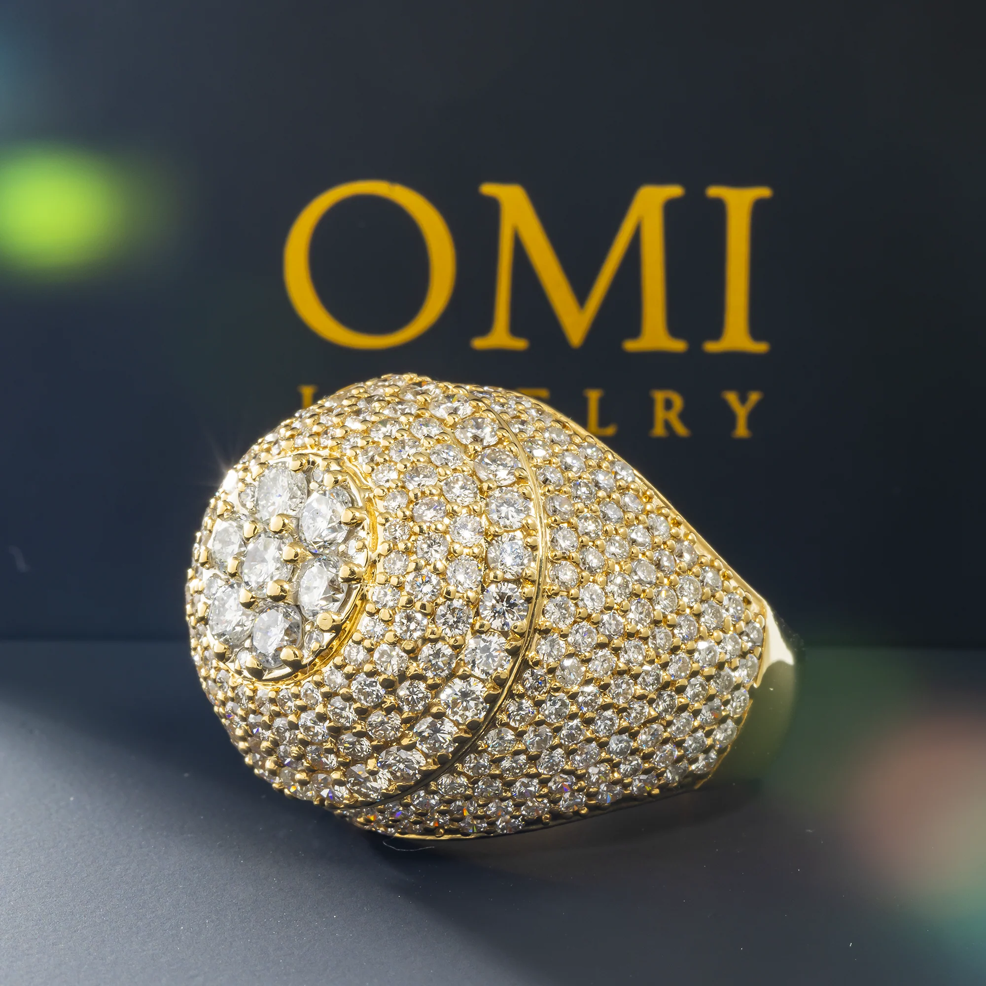 14K GOLD ROUND DIAMOND STATEMENT RING 5.75 CT - Image 4