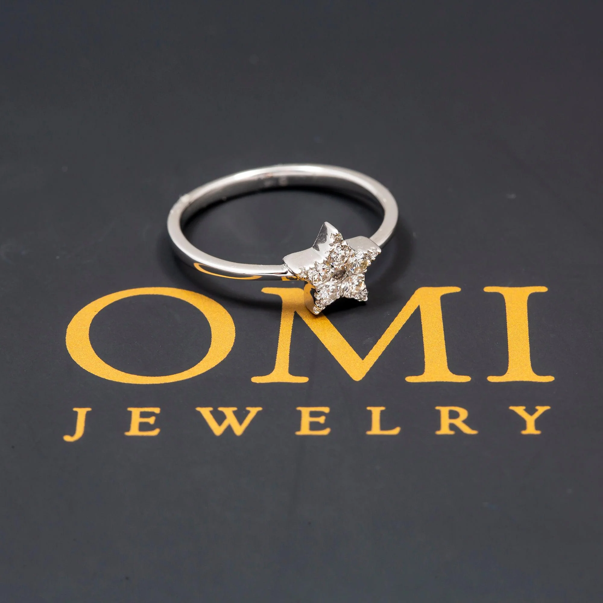 14K GOLD DIAMOND STAR HEAD RING 0.25 CT - Image 3