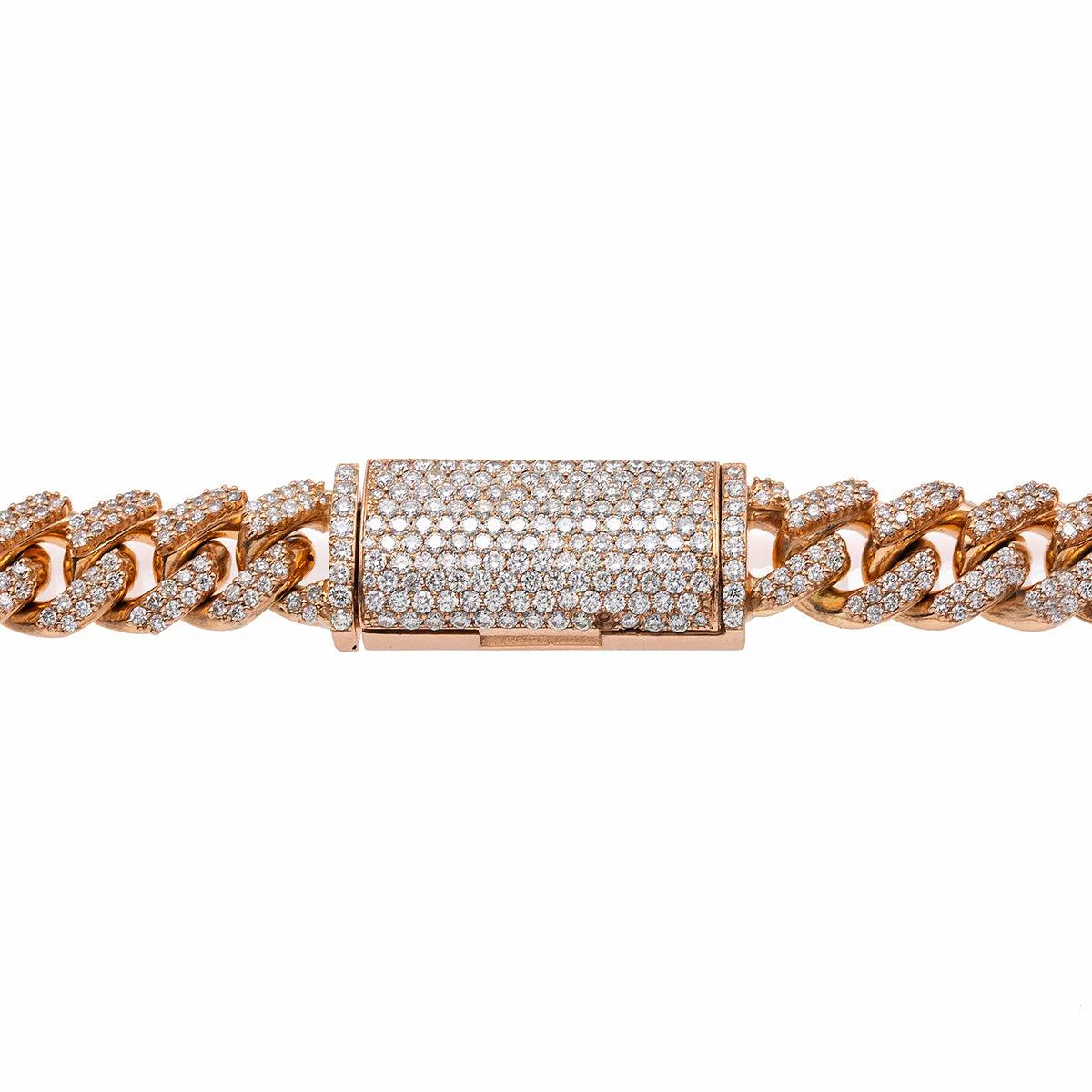 14K Rose Gold 22" Cuban Chain With 23.76 CT Diamonds - Image 3