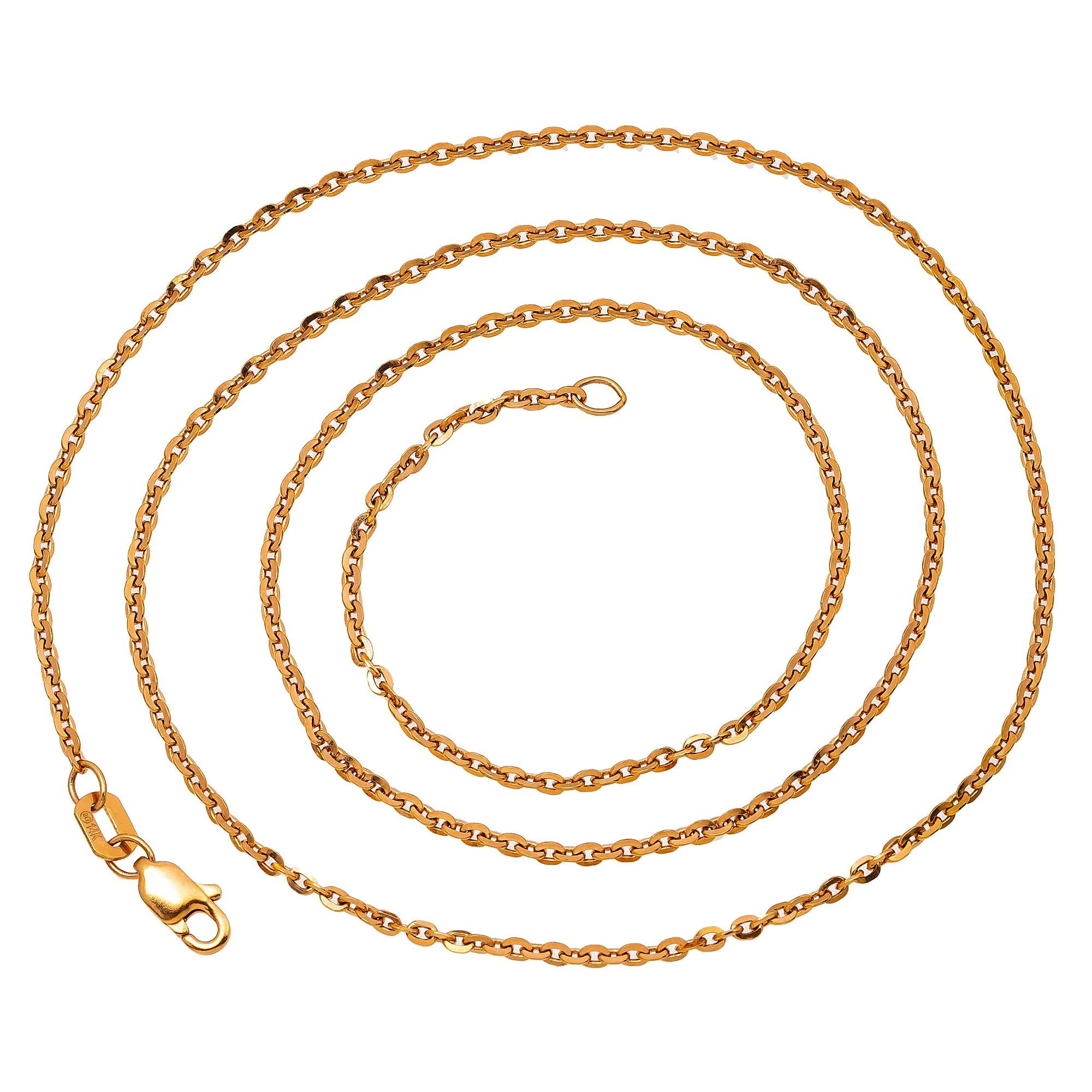 14k Rose Gold 2mm Fancy Chain Available In Sizes 18"-26" - Image 5