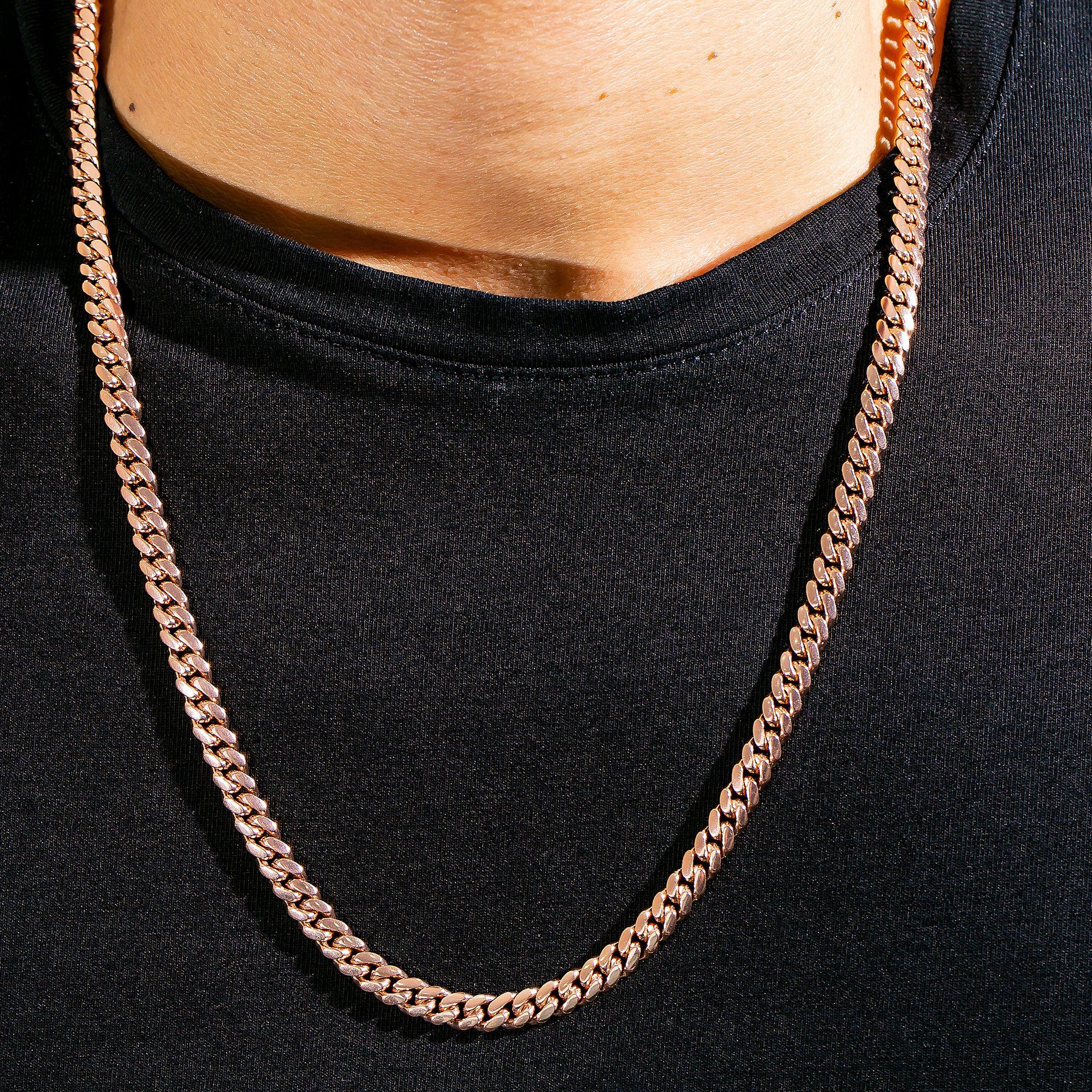 14k Rose Gold 6mm Solid Cuban Link Available In Sizes 18"-26" - Image 4