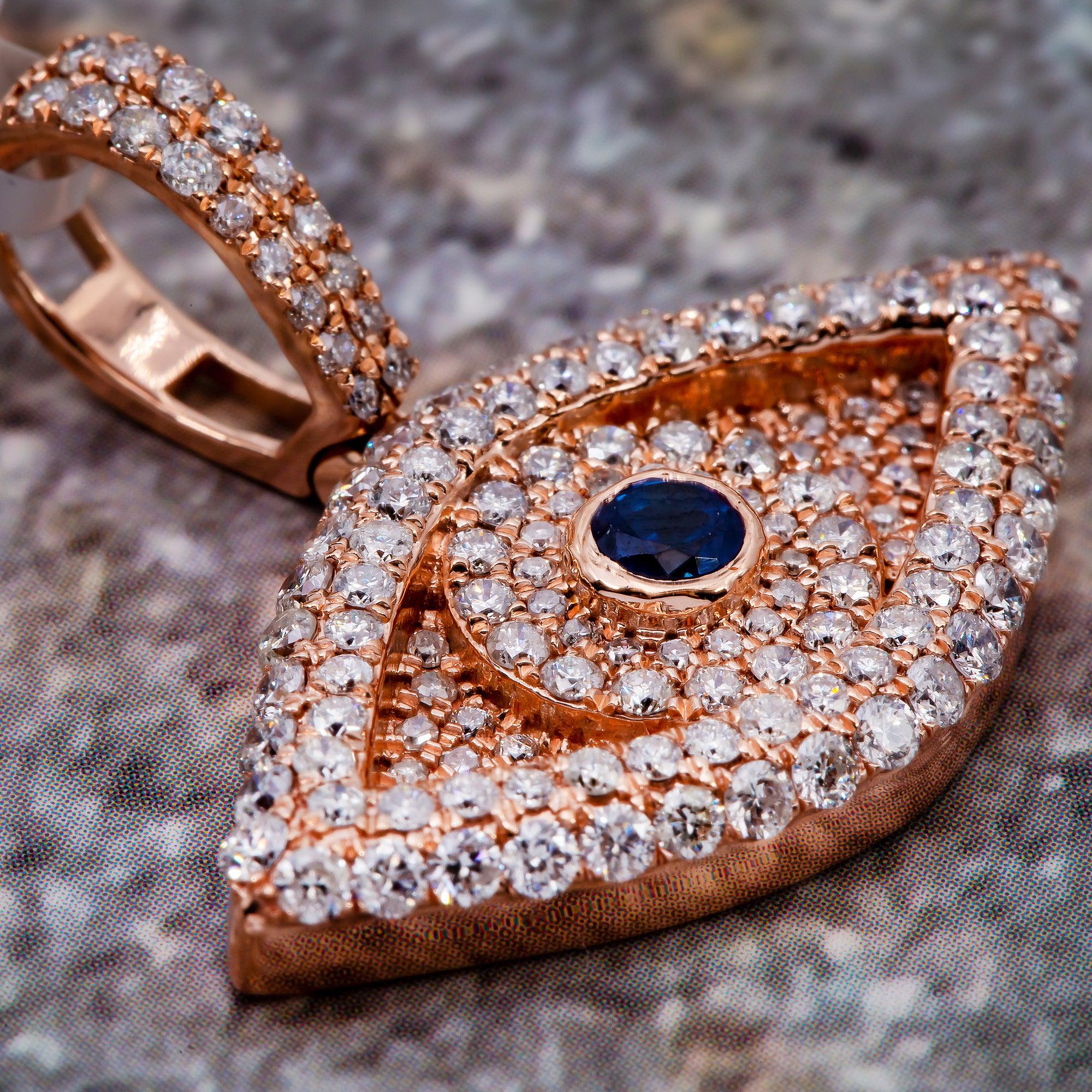 14K Rose Gold Unisex Pendant with 2.00 CT Diamond - Image 4