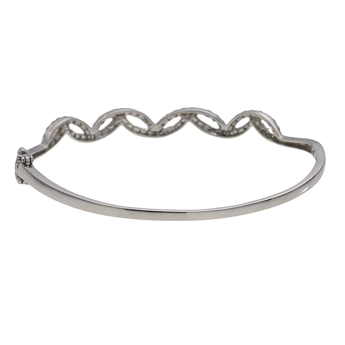 14K White Gold Women's Bracelet With 1.20 CT Diamonds - Image 3