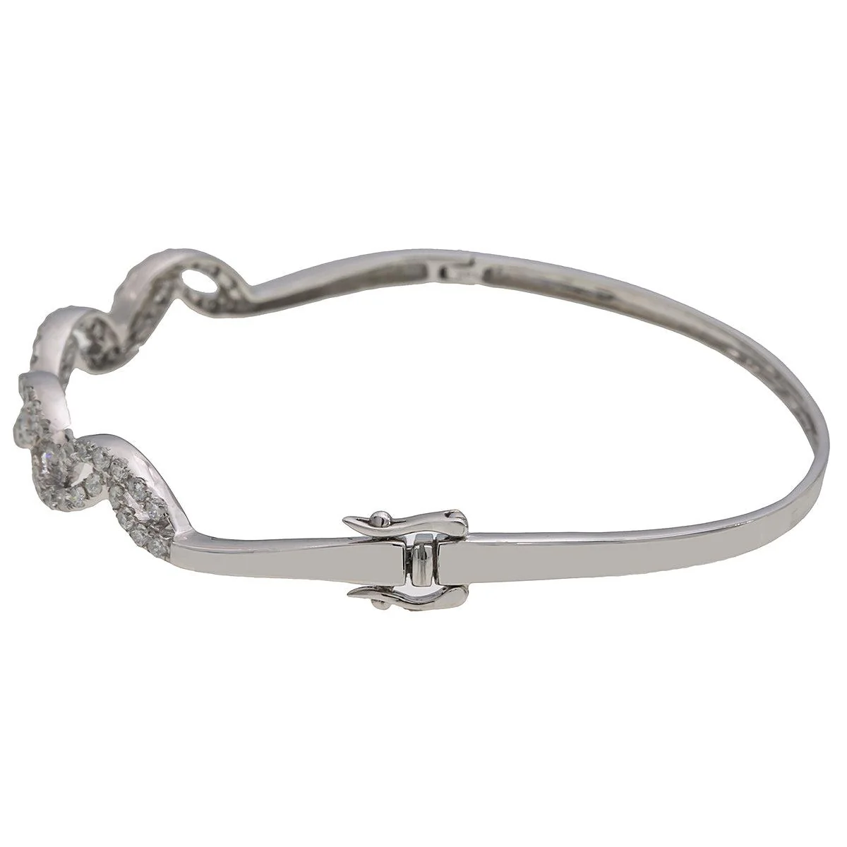 14K White Gold Women's Bracelet With 1.20 CT Diamonds - Image 4