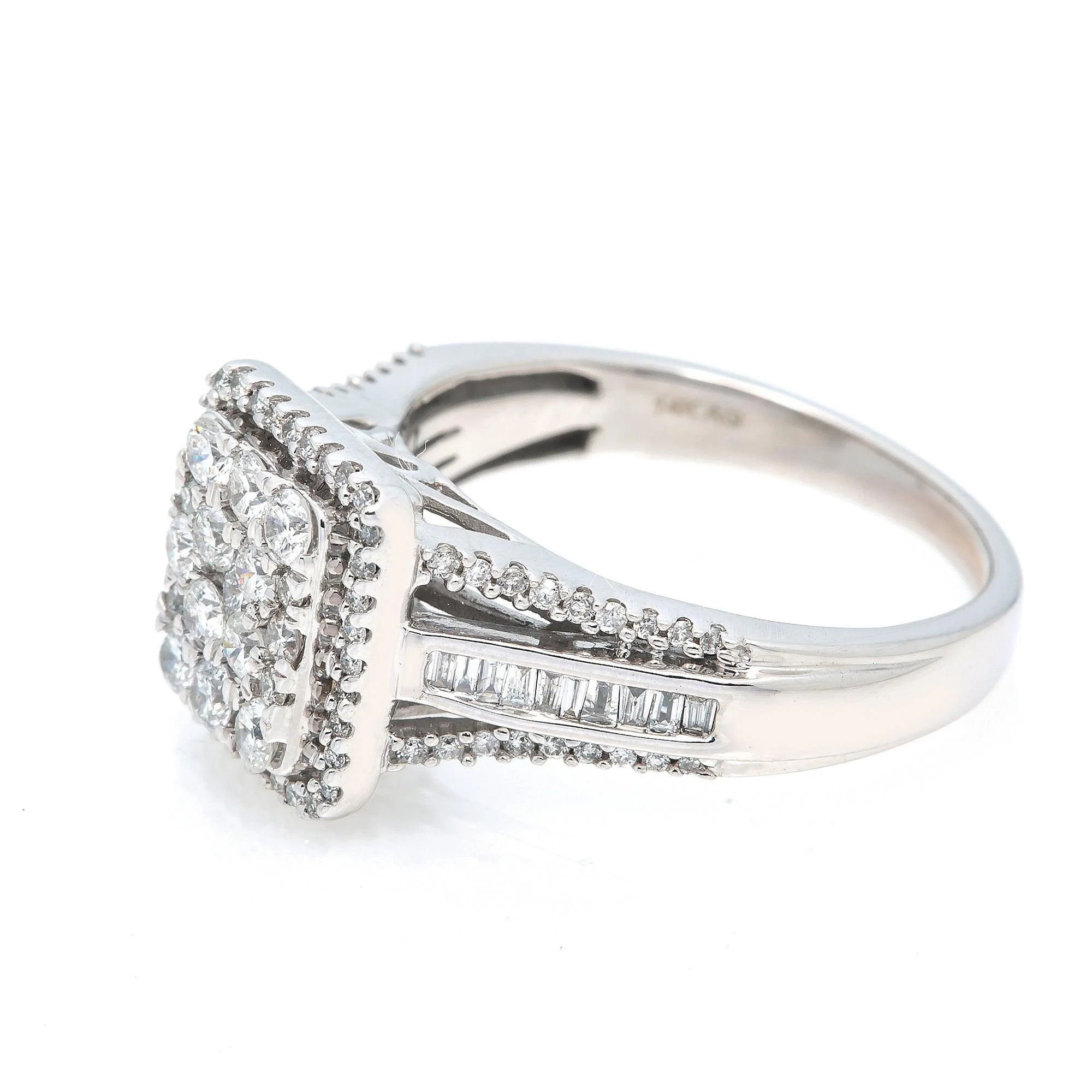 14K WHITE GOLD DIAMOND ENGAGEMENT RING 2.00 CT - Image 4