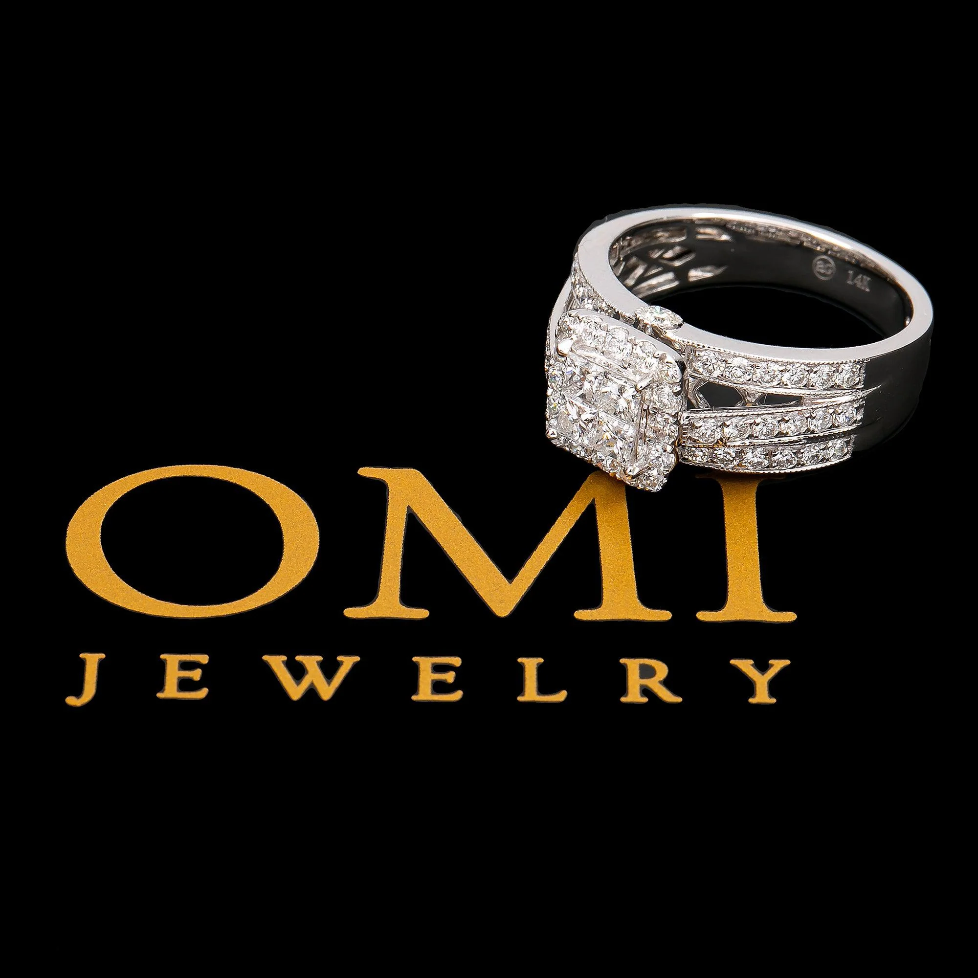 14K WHITE GOLD DIAMOND ENGAGEMENT RING 1.50 CT CT - Image 4