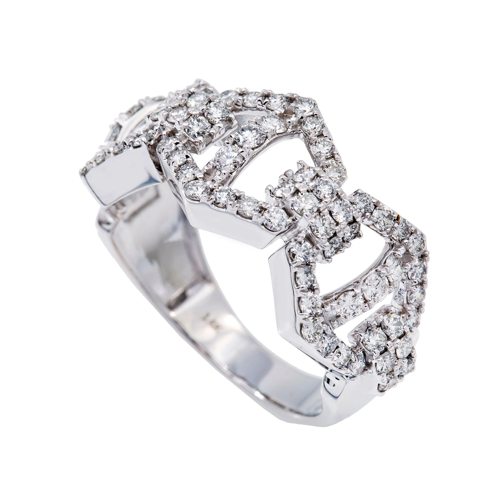 14K WHITE GOLD MEN'S RING WITH 2.01 CT  DIAMONDS - Image 2