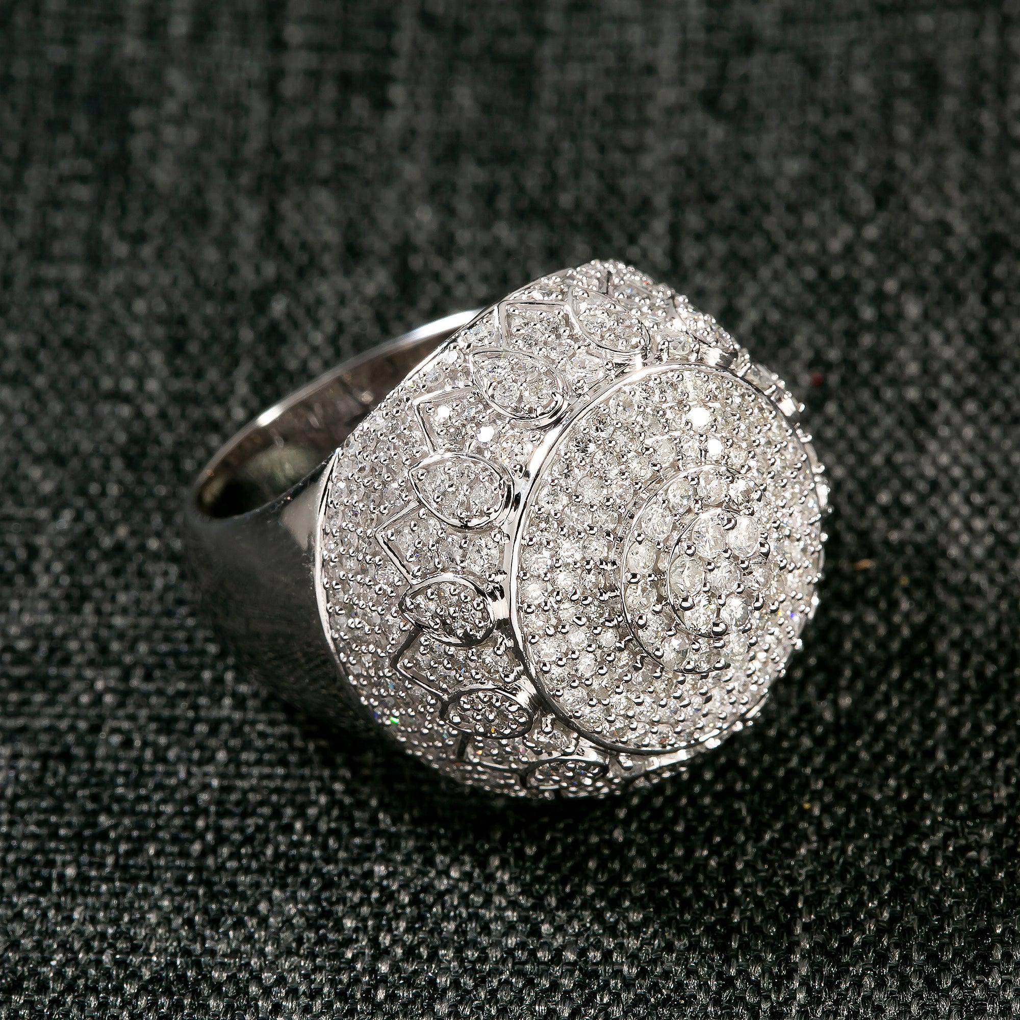 14K WHITE GOLD DIAMONDS RING 2.65 CT - Image 4