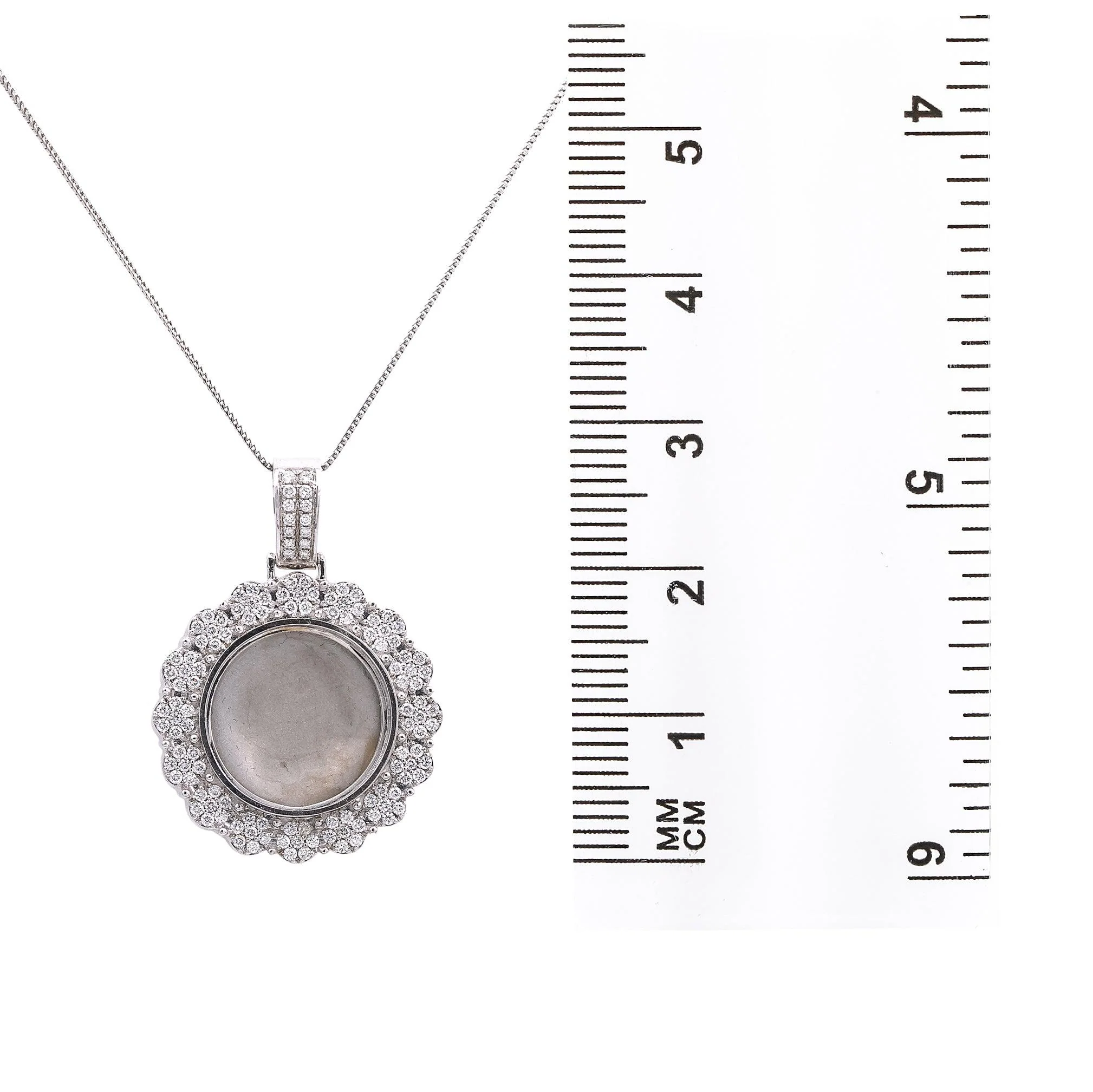 14K GOLD SUNFOLOWER PICTURE PENDANT WITH 1.52 CT ROUND DIAMONDS - Image 3