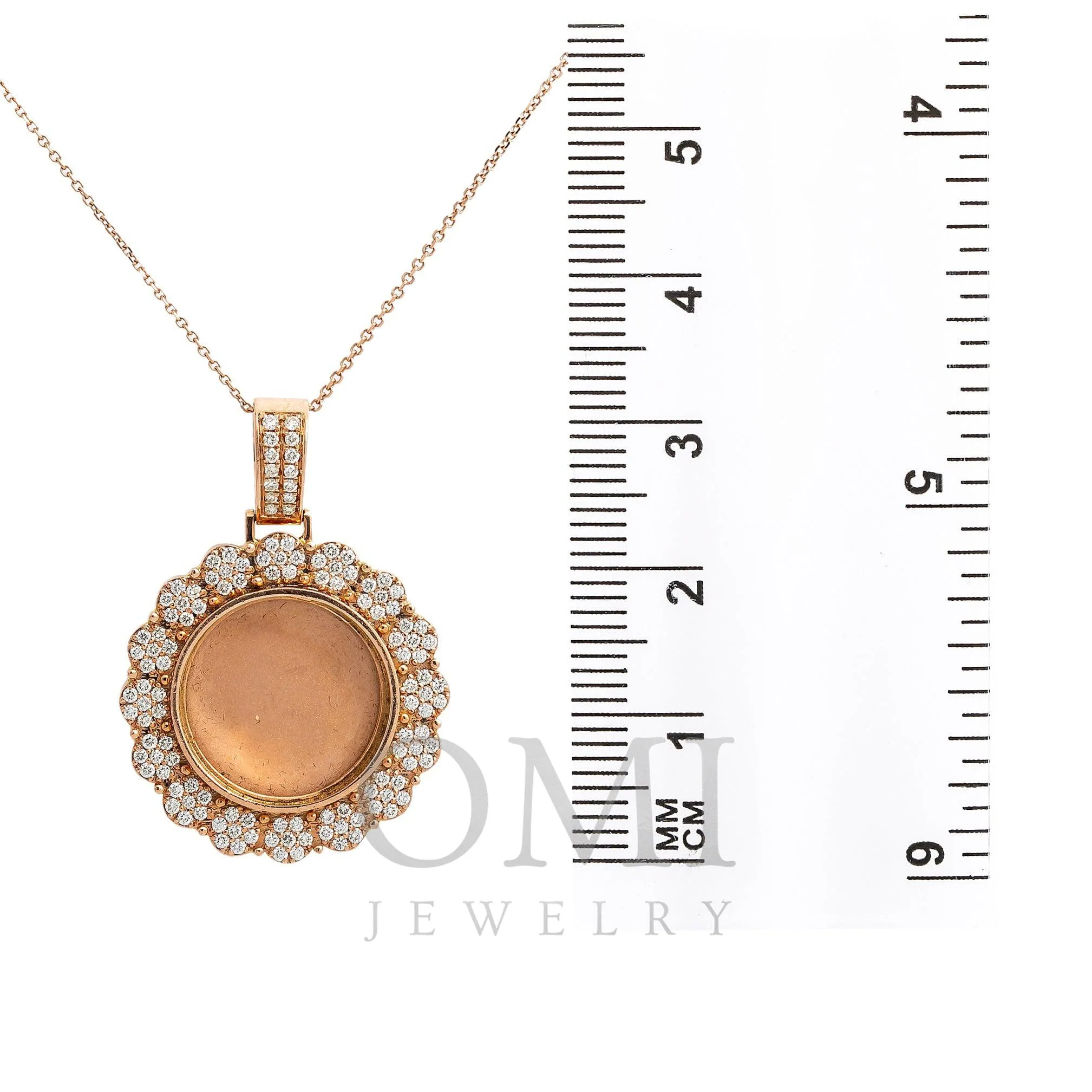 14K GOLD SUNFOLOWER PICTURE PENDANT WITH 1.52 CT ROUND DIAMONDS - Image 8