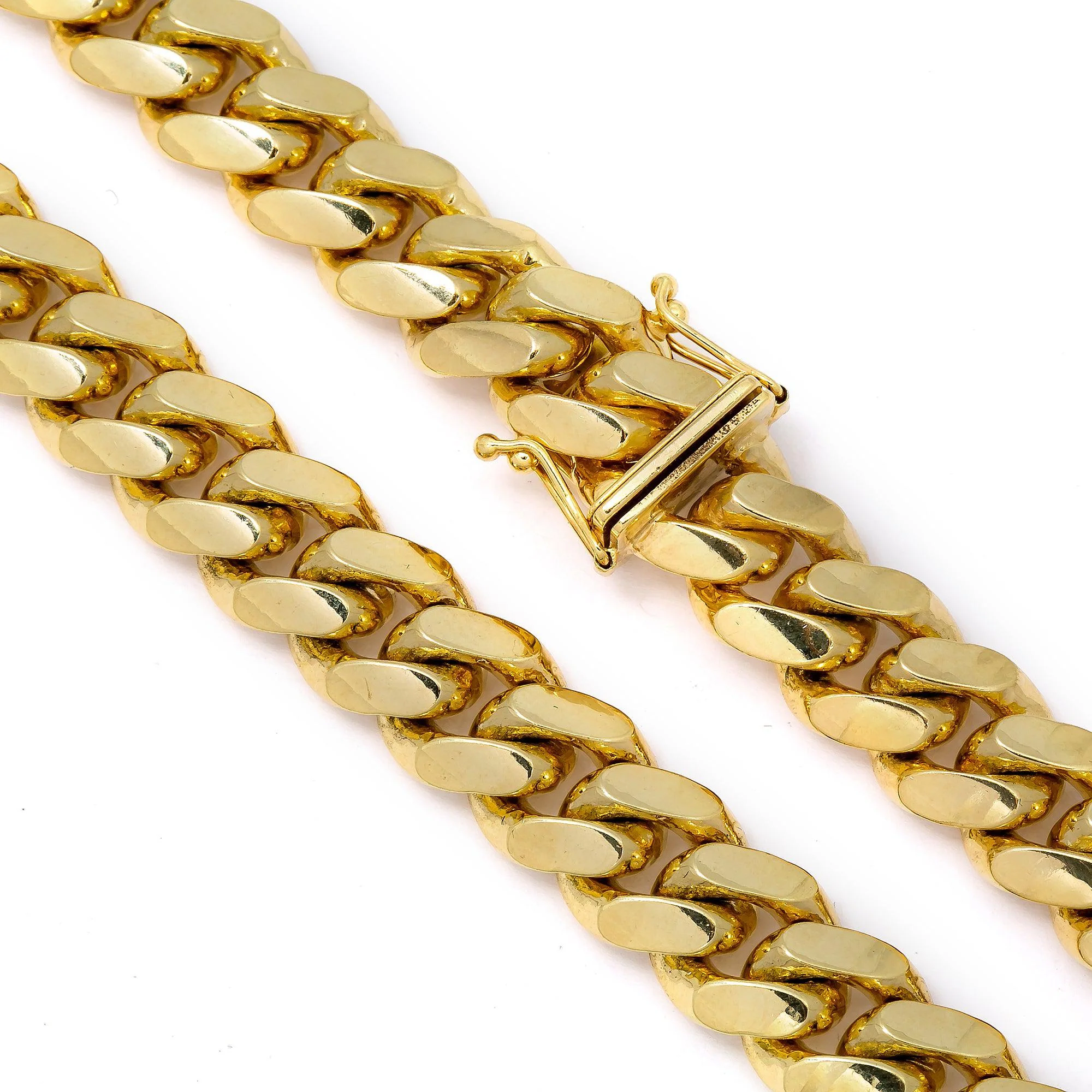 14K Yellow Gold Solid Miami Cuban 11mm Available In Sizes 18"-26" - Image 3