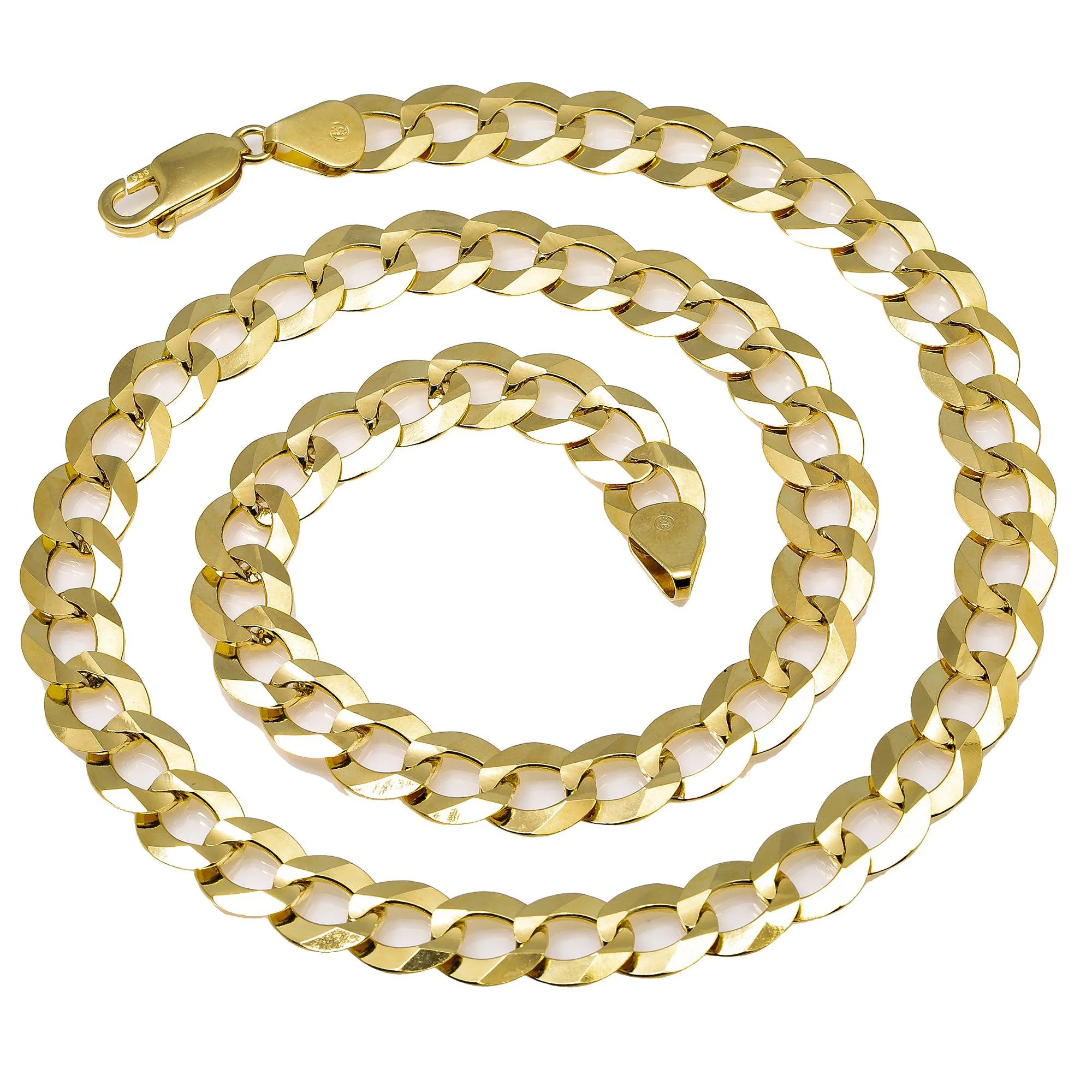 14K Yellow Gold 10mm Open Cuban Link Chain Available In Sizes 18"-26" - Image 5