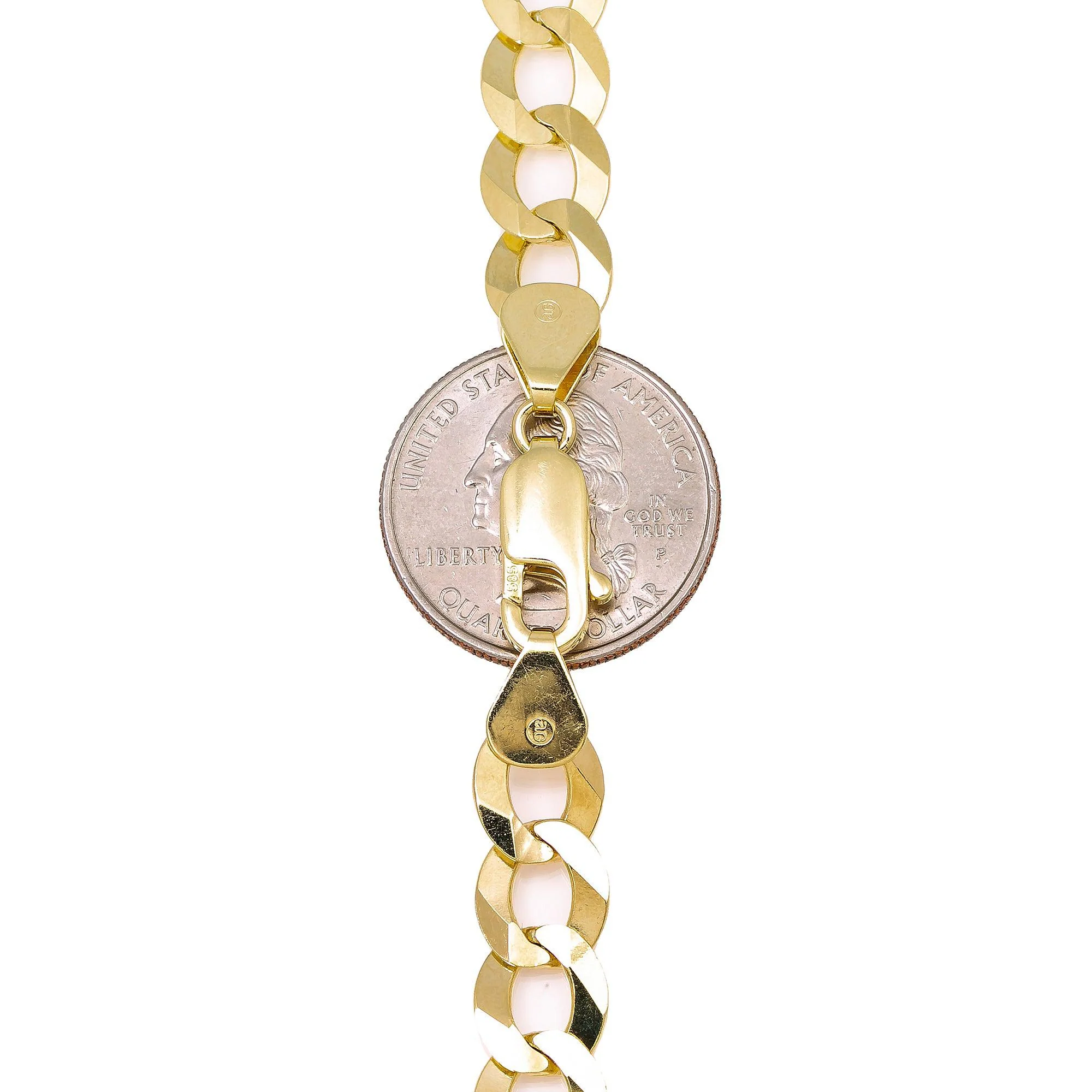 14K Yellow Gold 10mm Open Cuban Link Chain Available In Sizes 18"-26" - Image 7
