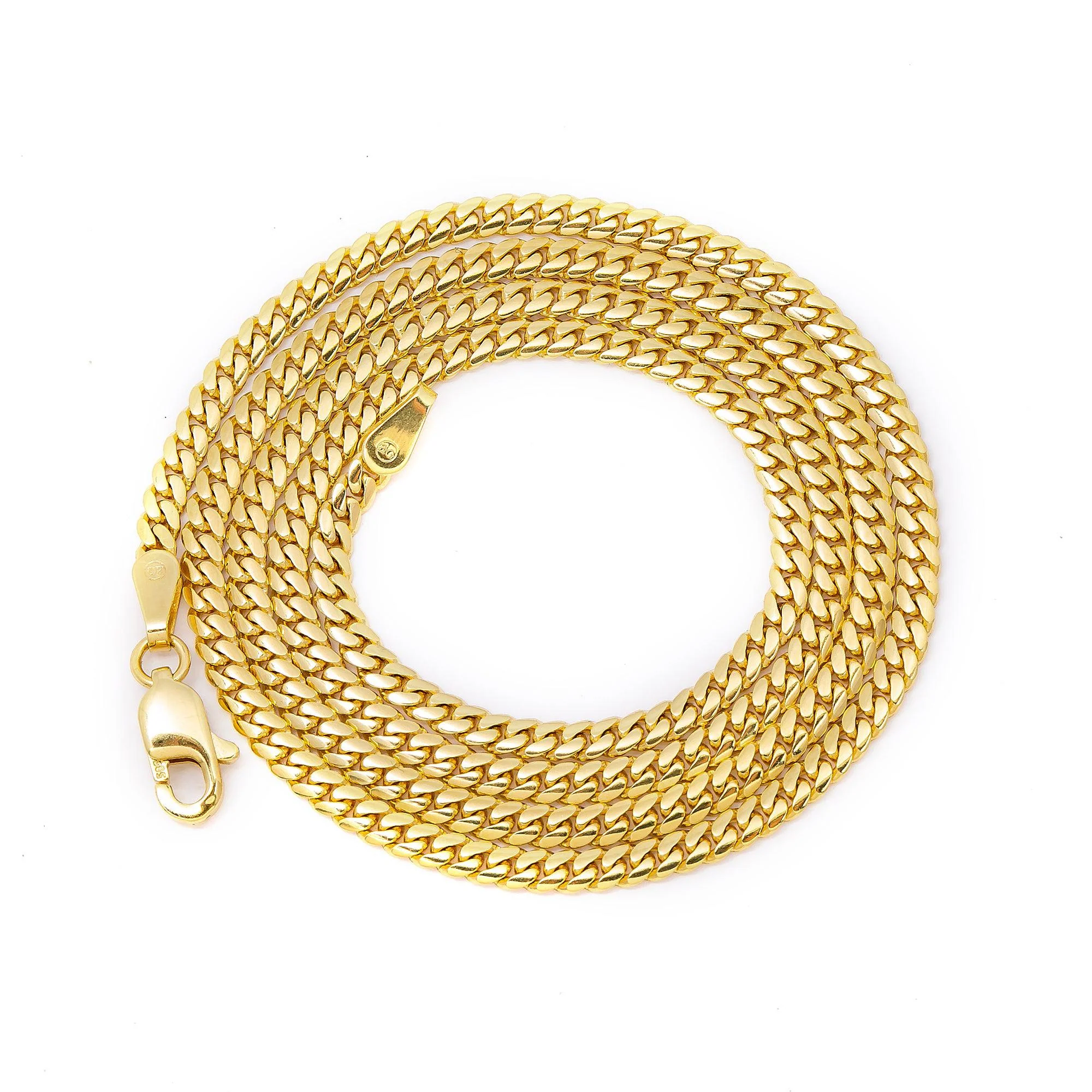 14K Yellow Gold 2.55mm Cuban Chain Available In Sizes 18"-26" - Image 5