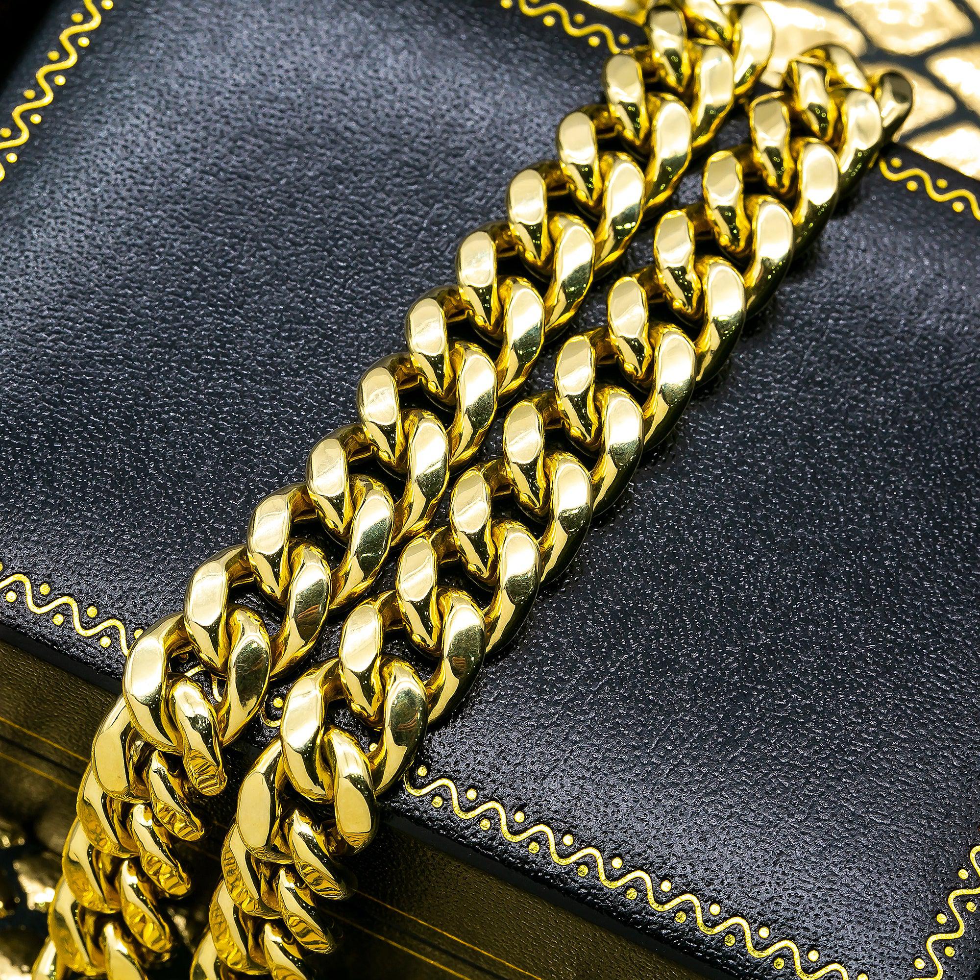 14K YELLOW GOLD 22" | 10MM MIAMI CUBAN LINK CHAIN - Image 2