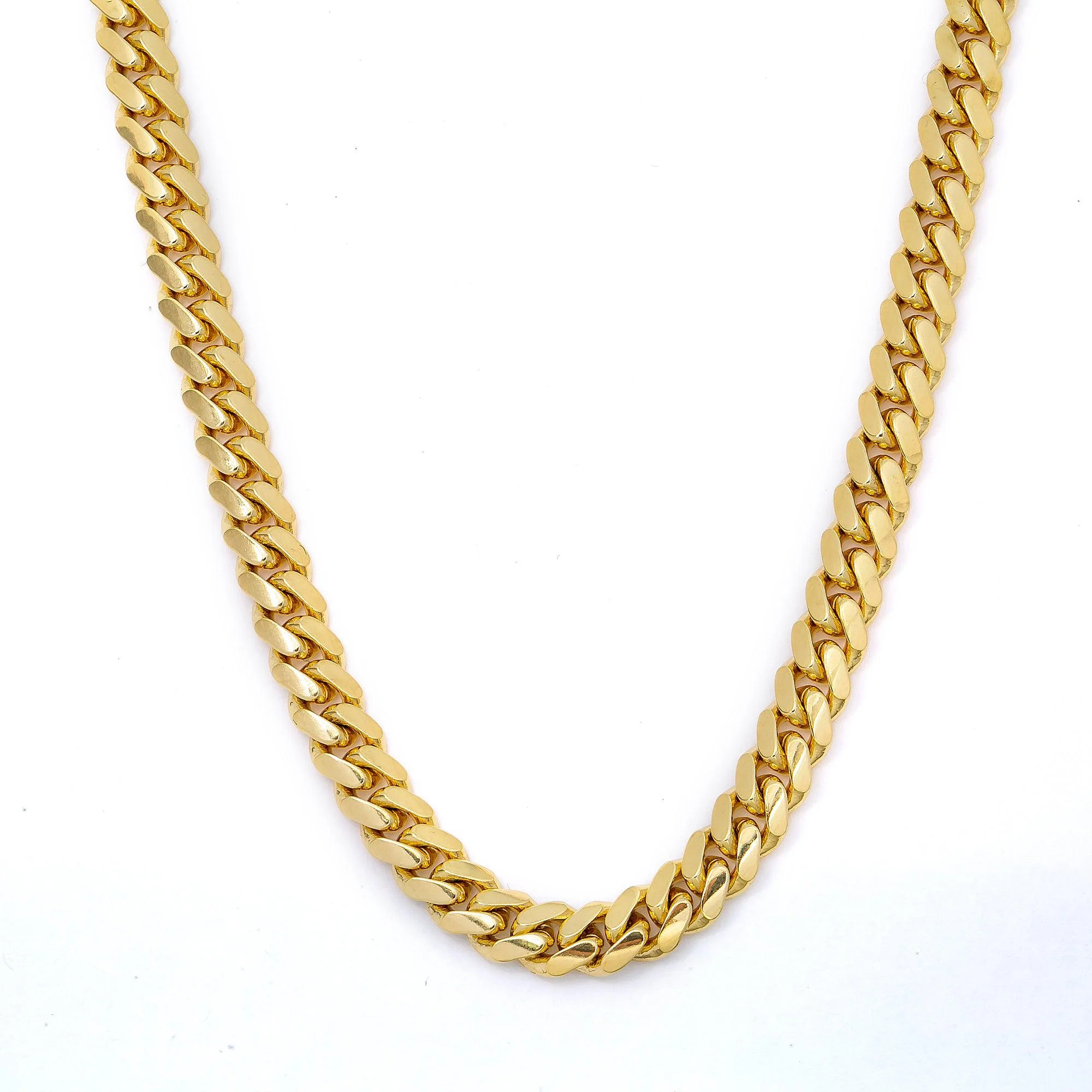 14K YELLOW GOLD 5.43MM MIAMI CUBAN LINK CHAIN AVAILABLE IN SIZES 18"-26"