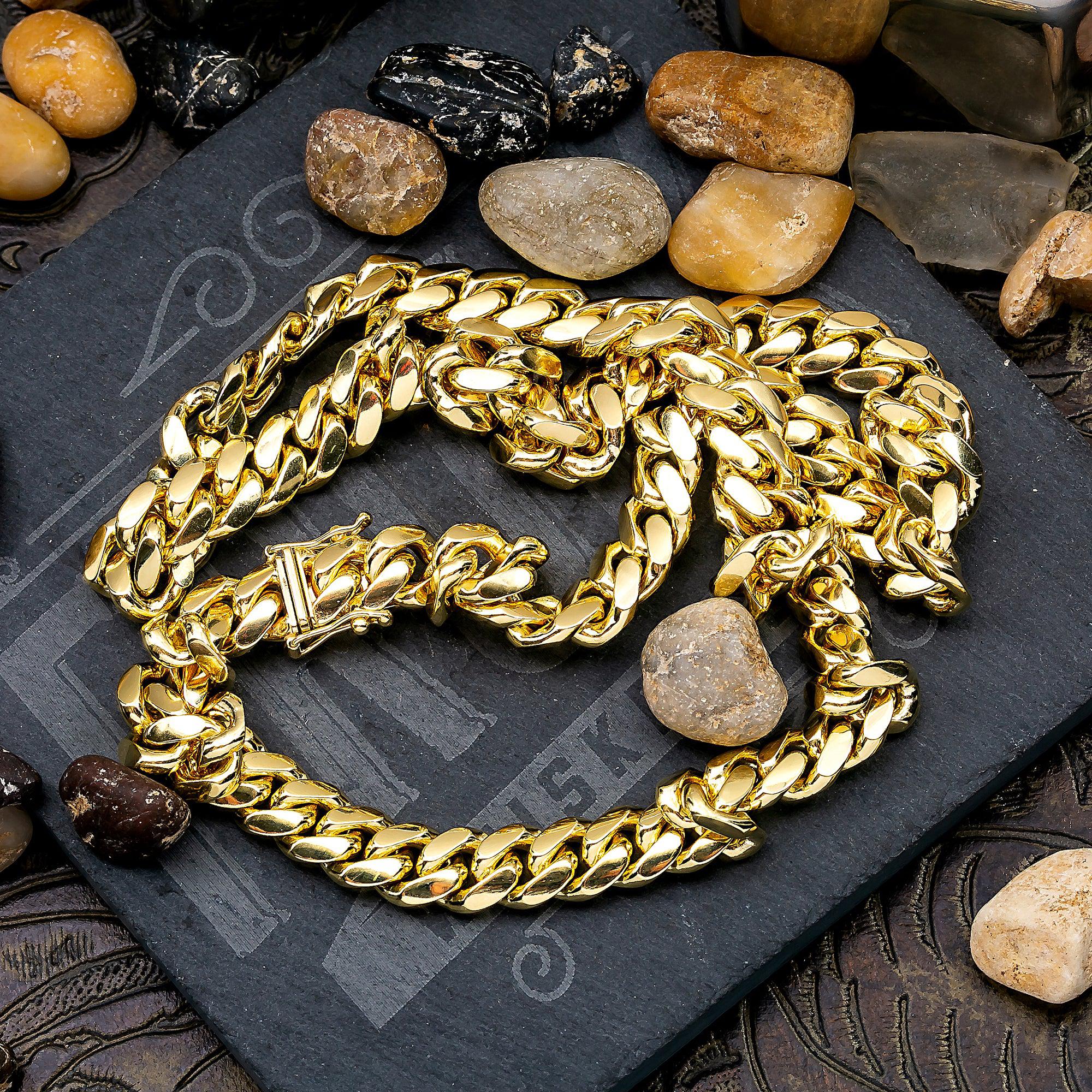 14K Yellow Gold 8.55mm Miami Cuban Link Chain Available In Sizes 18"-26" - Image 6