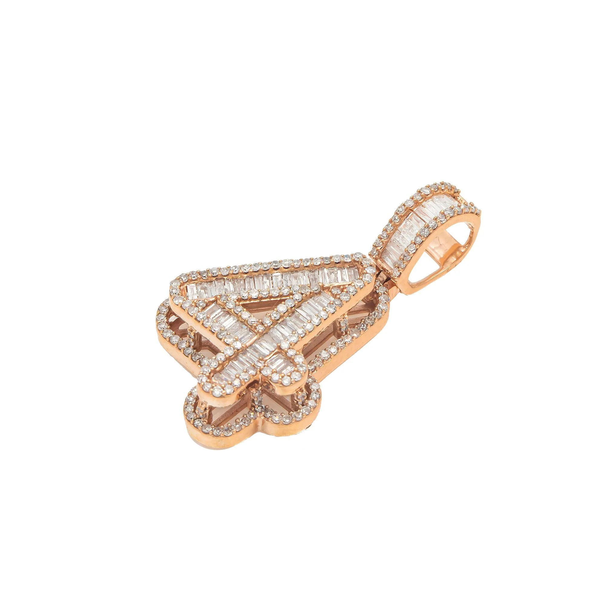 14K GOLD DIAMOND NUMBER 4 PENDANT 1.14 CT - Image 11