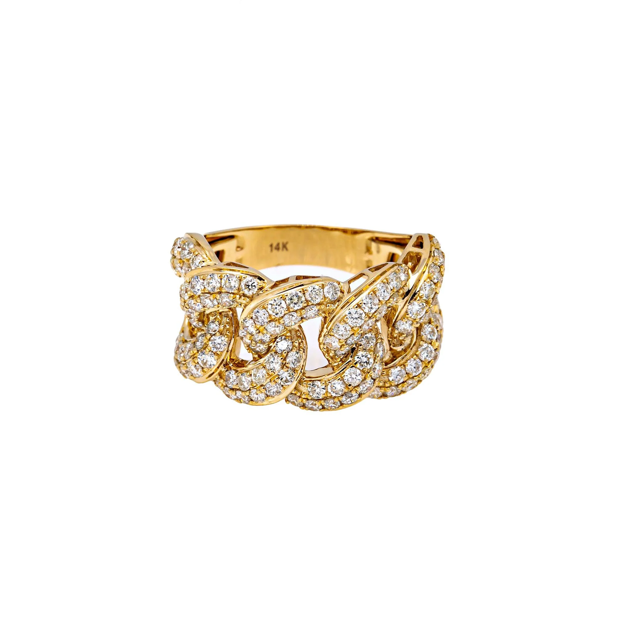 14K YELLOW GOLD LADIES RING WITH 3,25 CT DIAMONDS