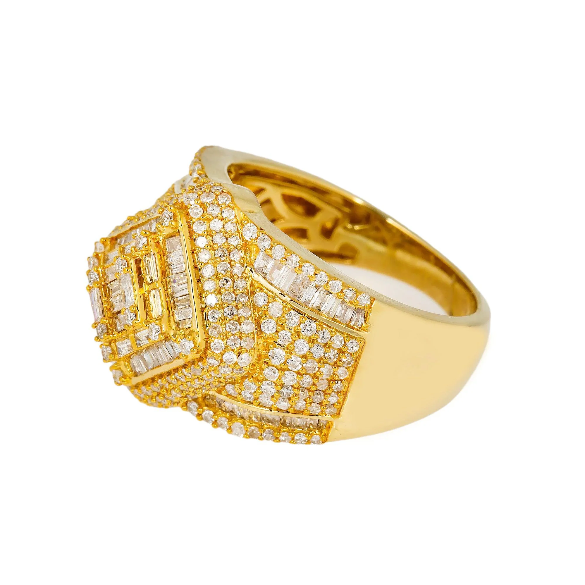 14K YELLOW GOLD MEN RING WITH 1.99 CT DIAMONDS - Image 4