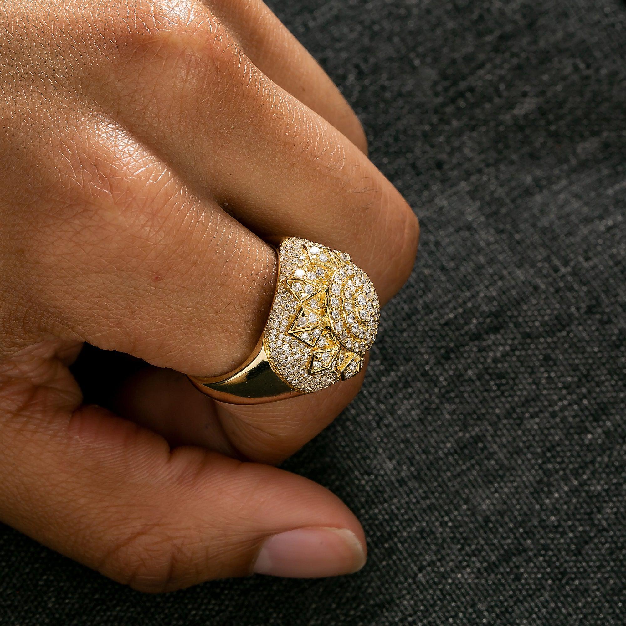 14K YELLOW GOLD MEN DIAMOND RING WITH 1.90 CT DIAMONDS - Image 2