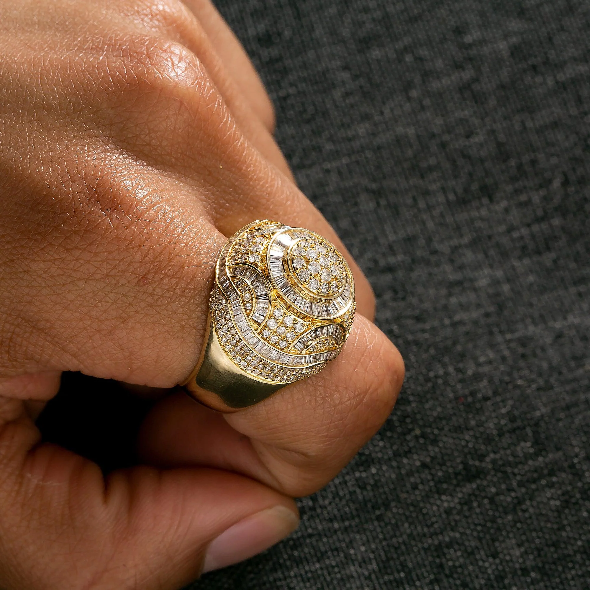 14K YELLOW GOLD DIAMOND RING 2.63 CT - Image 2