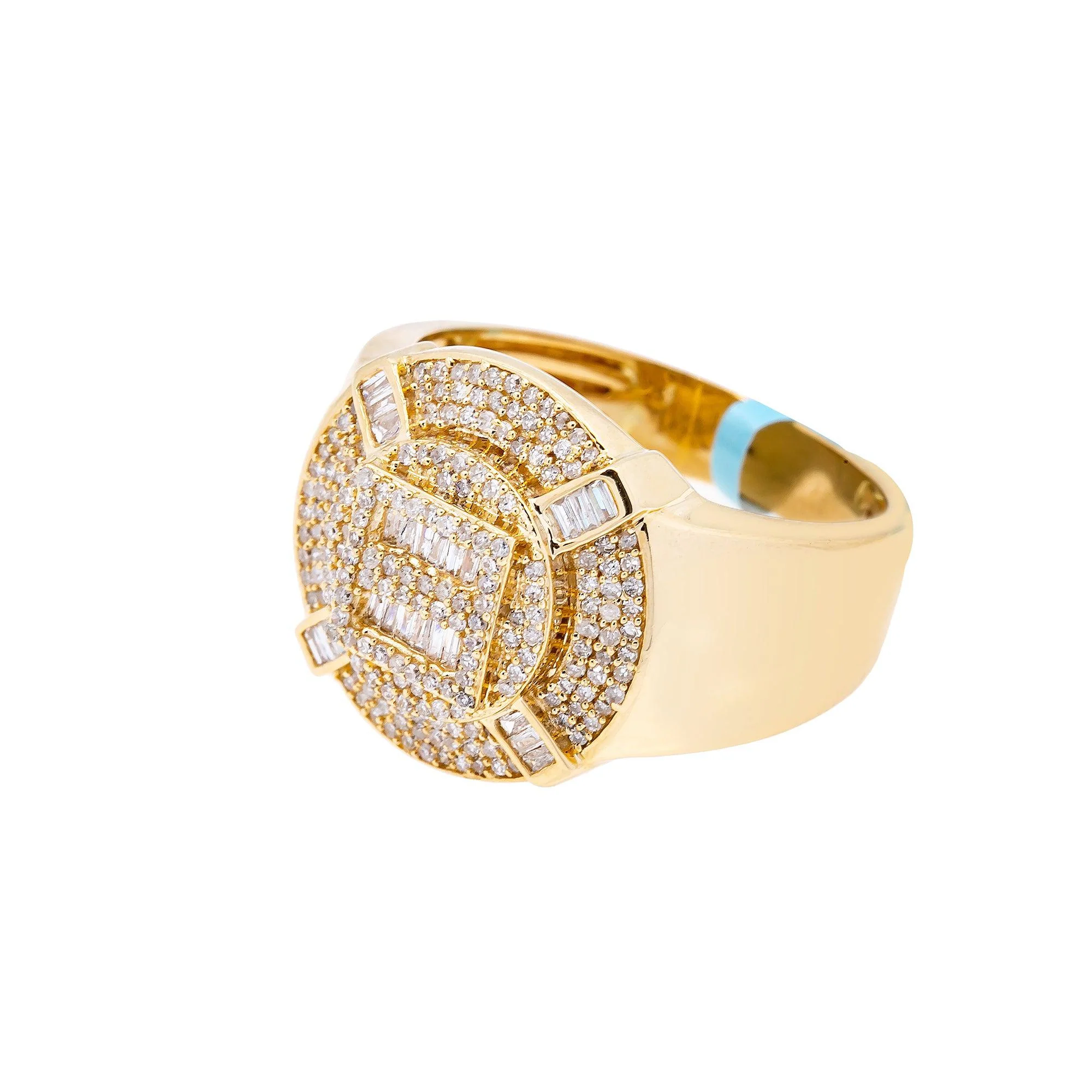 14K YELLOW GOLD MEN'S RING WITH 0.78 CT DIAMONDS - Image 3