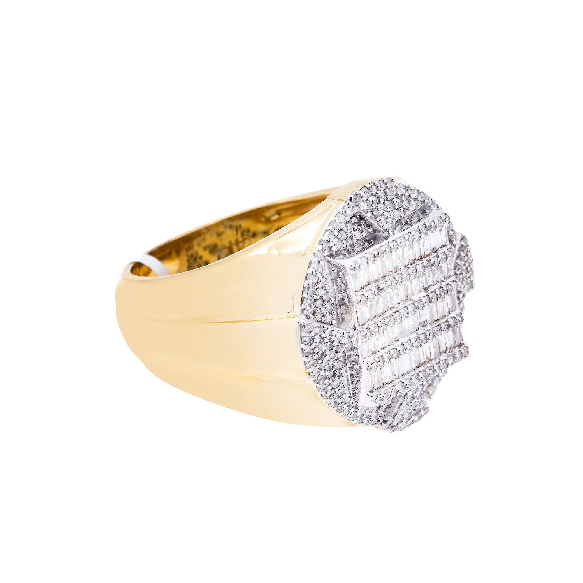 14K YELLOW GOLD MEN'S RING WITH 1.00 CT DIAMONDS - Image 4