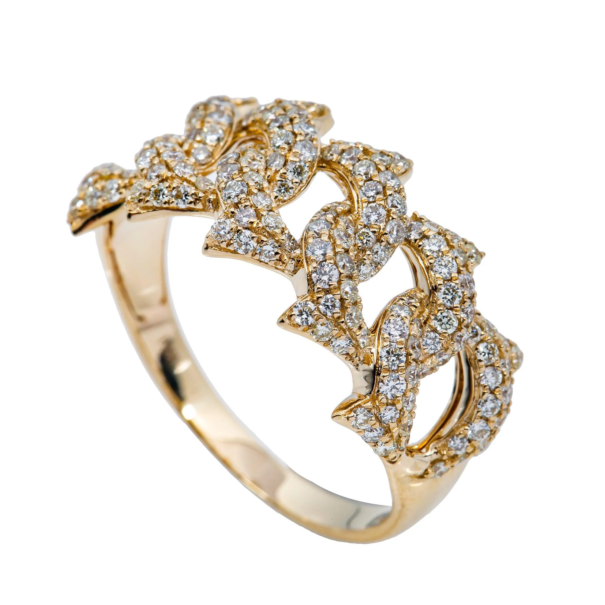 14K YELLOW GOLD MEN'S RING WITH 1.31 CT  DIAMONDS - Image 3