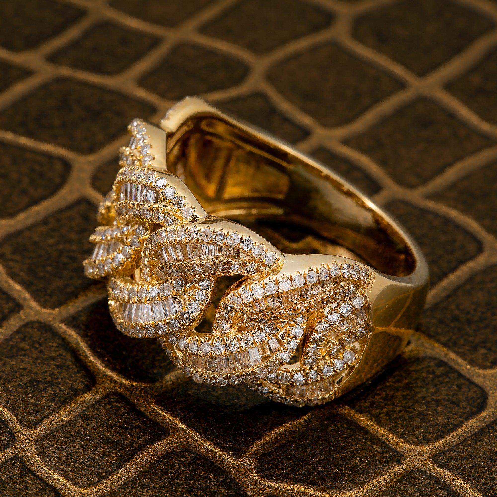 14K YELLOW GOLD MEN'S RING WITH 1.44 CT DIAMONDS - Image 2