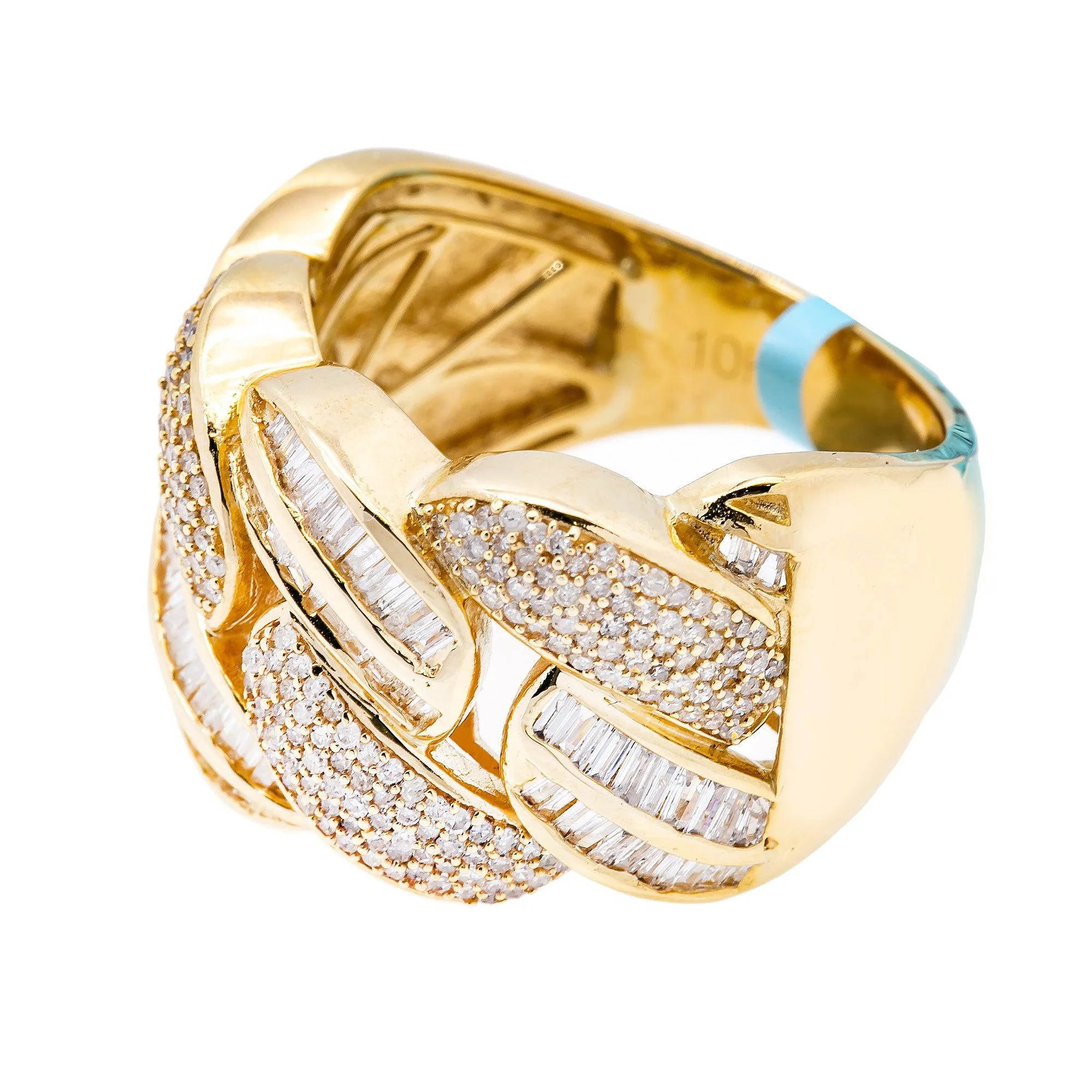 14K YELLOW GOLD MEN'S RING WITH 1.48 CT DIAMONDS - Image 3