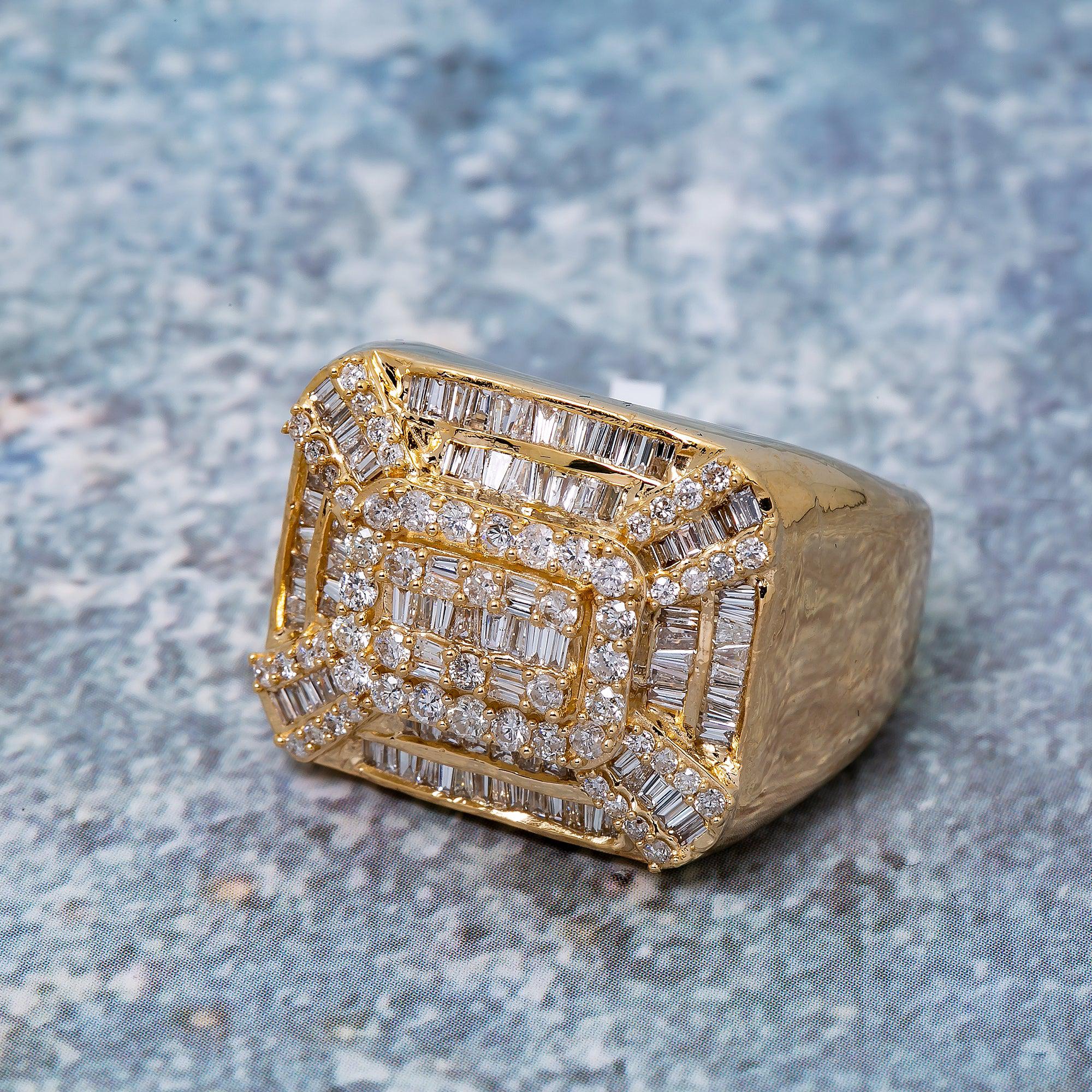 14K YELLOW GOLD MEN'S RING WITH 2.01 CT DIAMONDS - Image 2