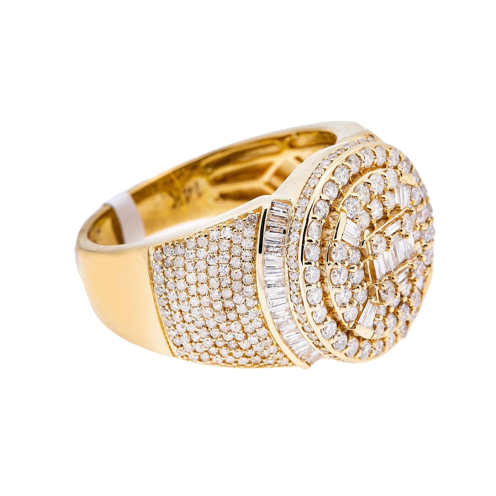 14K YELLOW GOLD MEN'S RING WITH 2.15 CT DIAMONDS - Image 4