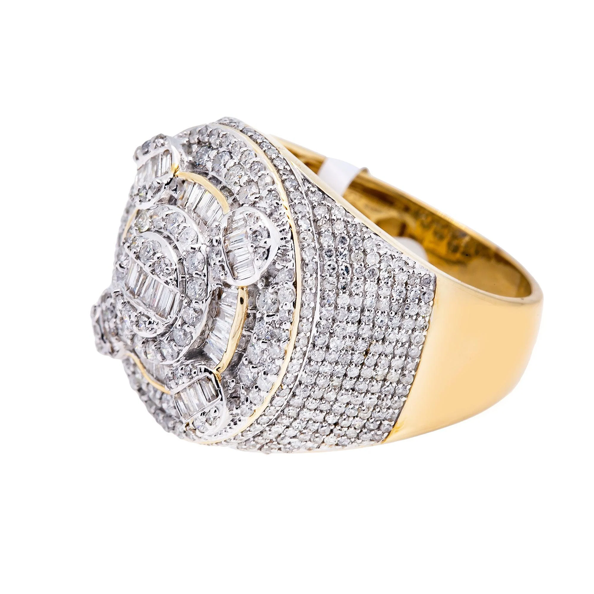 14K YELLOW GOLD MEN'S RING WITH 2.20 CT DIAMONDS - Image 3